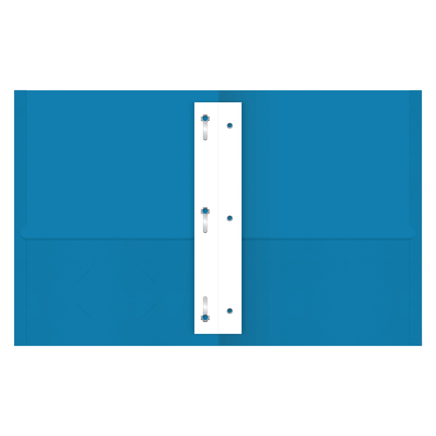 Office Depot Brand 2-Pocket Textured Paper Folders With Prongs, Light Blue, Pack Of 10 - Image 3