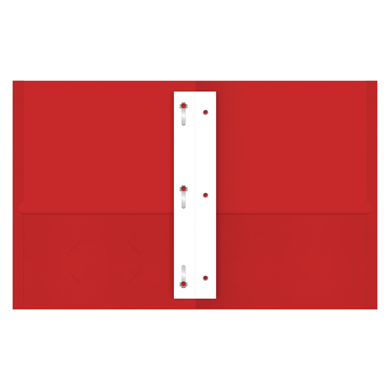 Office Depot Brand 2-Pocket Textured Paper Folders With Prongs, Red, Pack Of 10 - Image 3