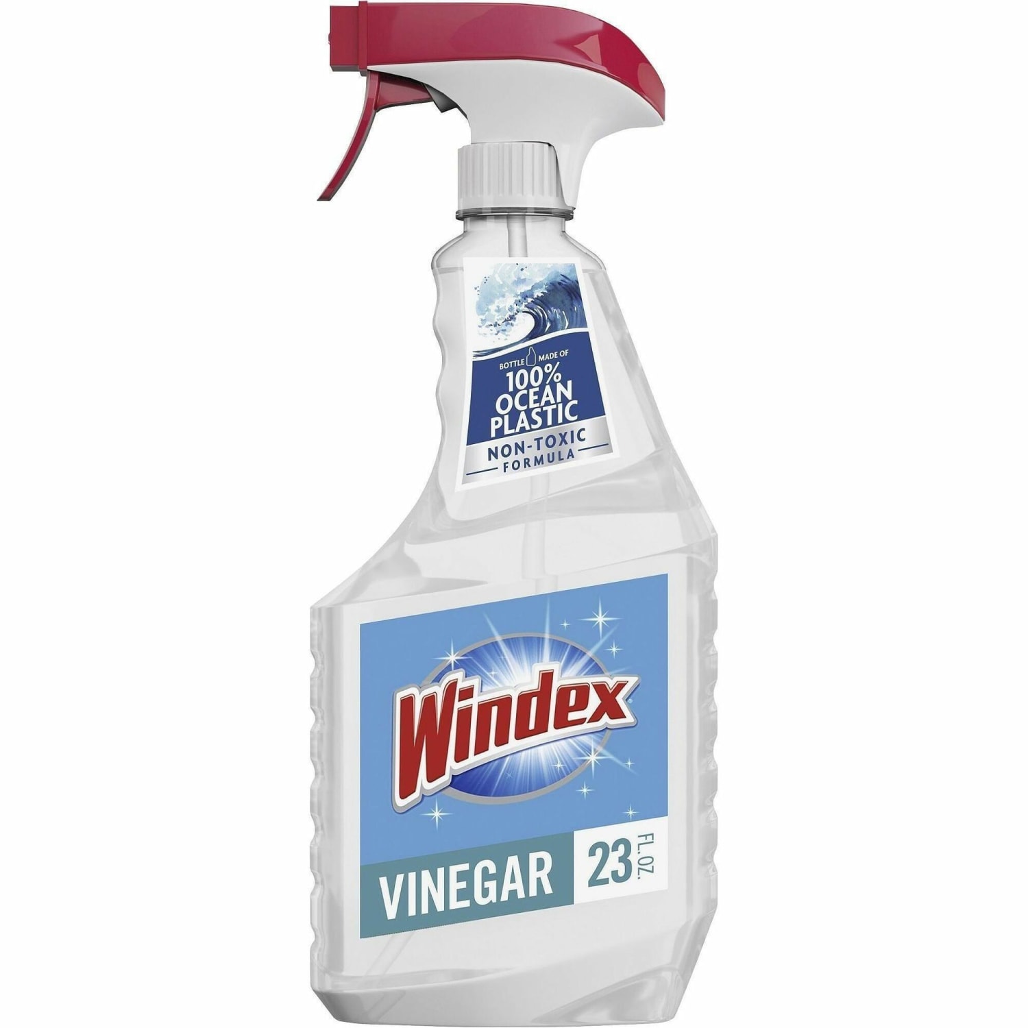 Windex Vinegar MultiSurface Spray - 23 fl oz (0.7 quart) - Clean & Fresh Scent - Ammonia-free, Streak-free, Versatile - Clear - 8 / Carton