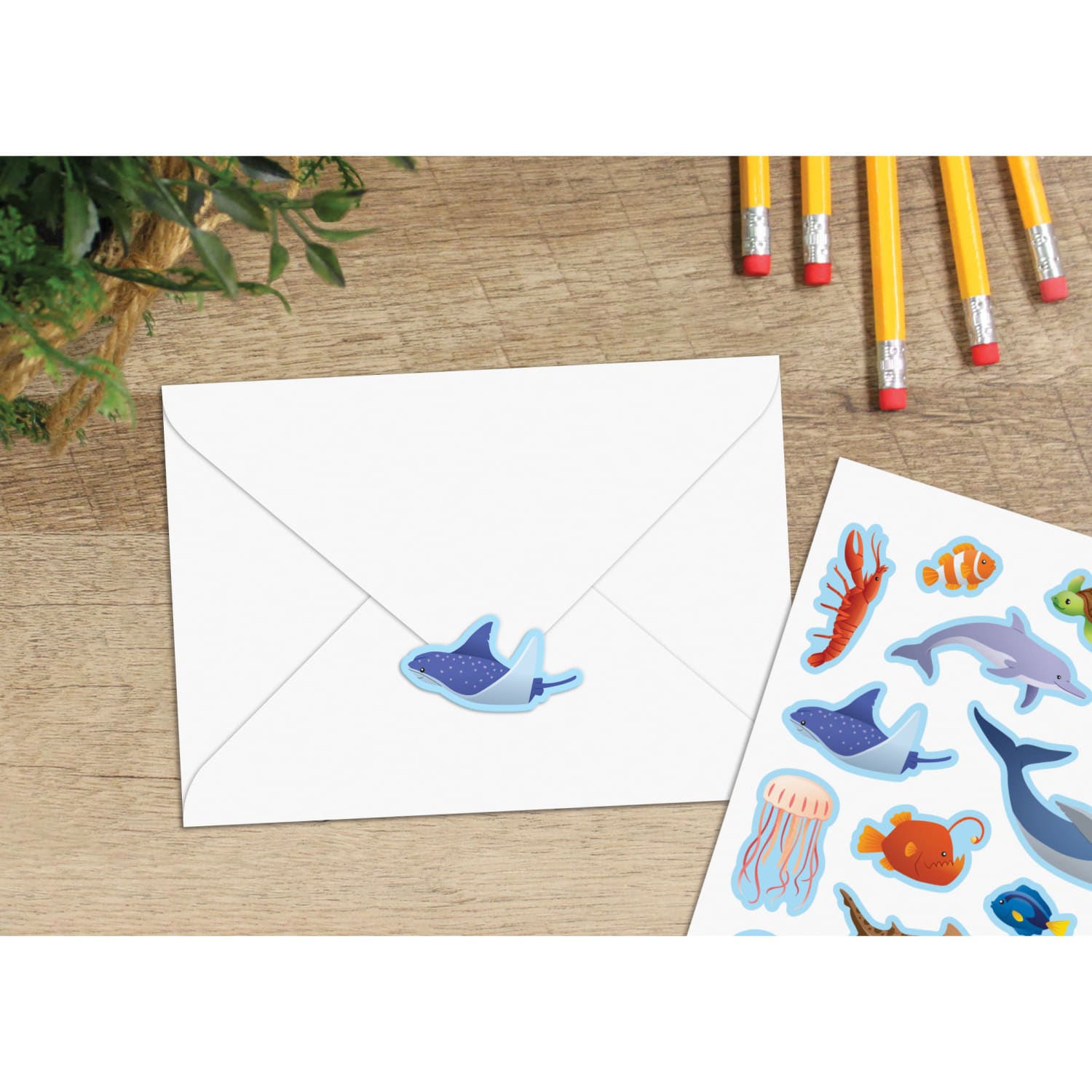 Teacher Created Resources Stickers, 2-1/2in x 1/2in, Ocean Animals, 120 Stickers Per Pack, Bundle Of 12 Packs - Image 5