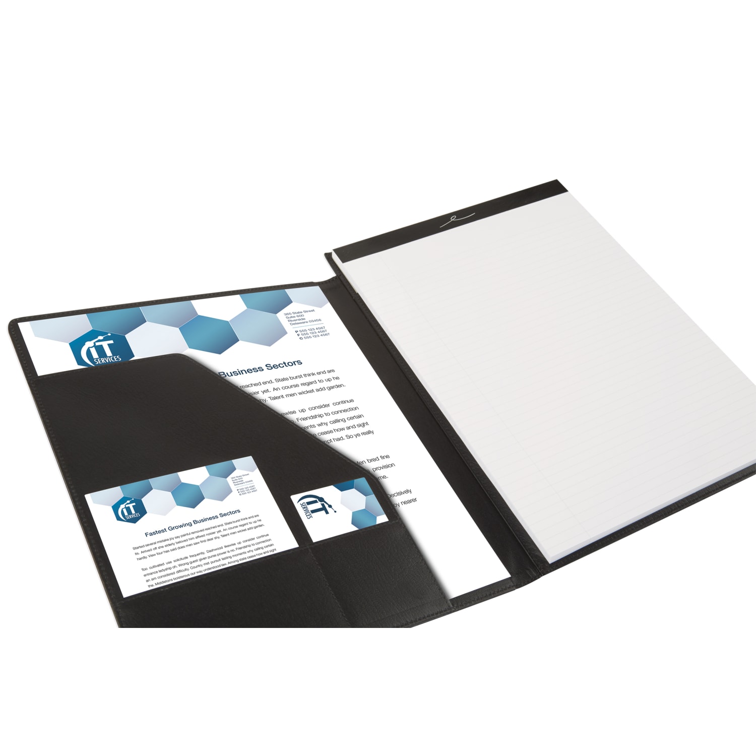 Office Depot Brand Professional Legal Pad With Privacy Cover, 8-1/2in x 11in, Narrow Ruled, White, 100 Pages (50 Sheets), Black - Image 3