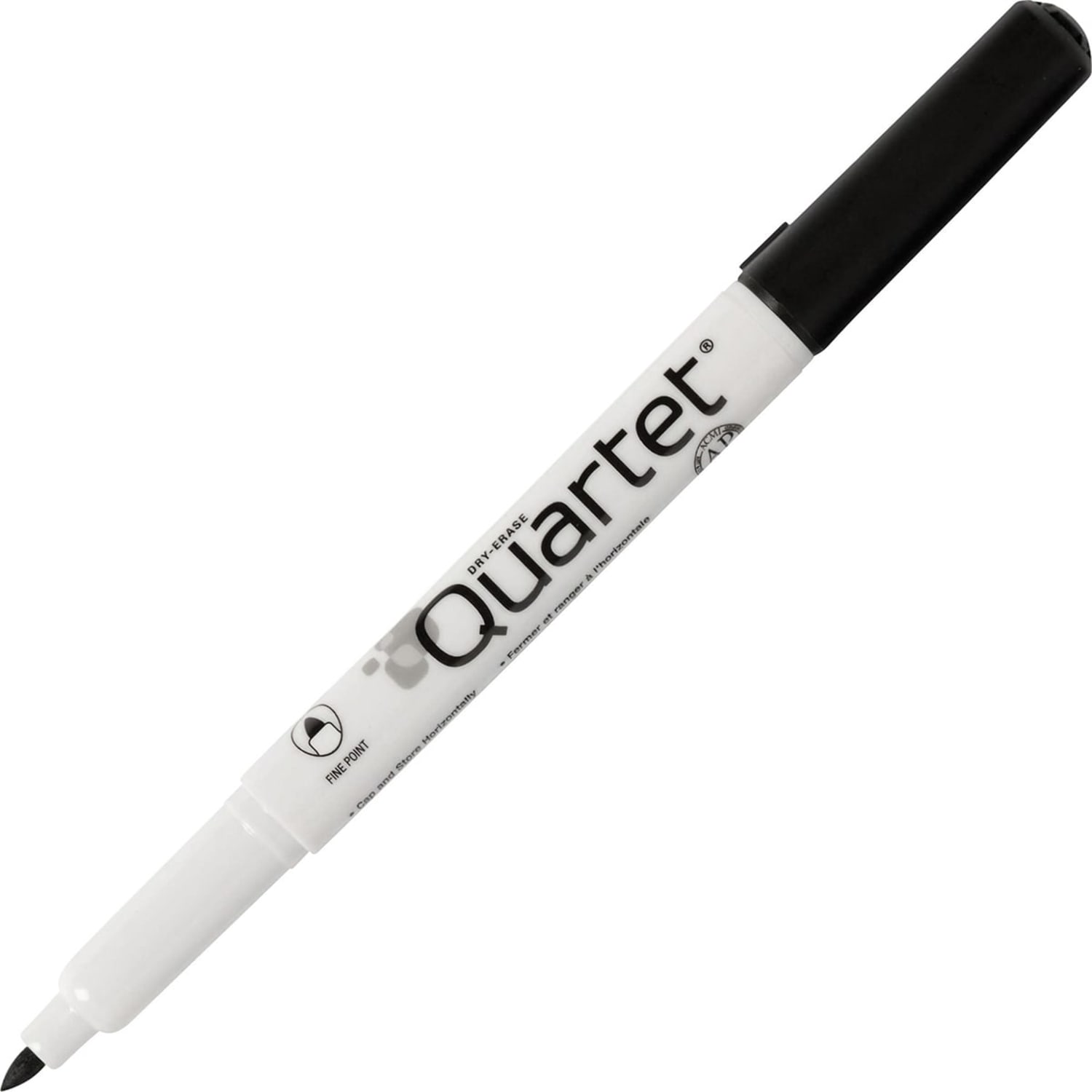 Quartet Dry-Erase Markers, Fine Point, Black, Pack Of 12