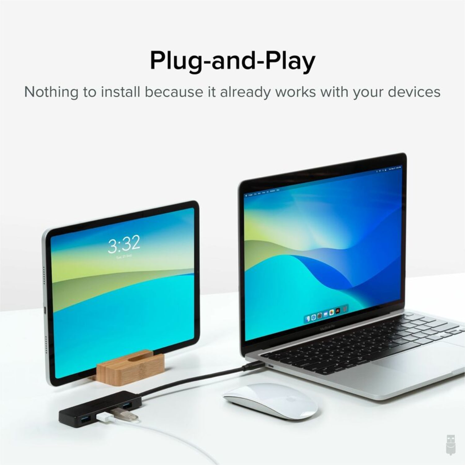 Plugable USB C to USB Adapter Hub, 4 Port USB 3.0 Hub, USB Splitter  - USBCHUB4A - Image 4