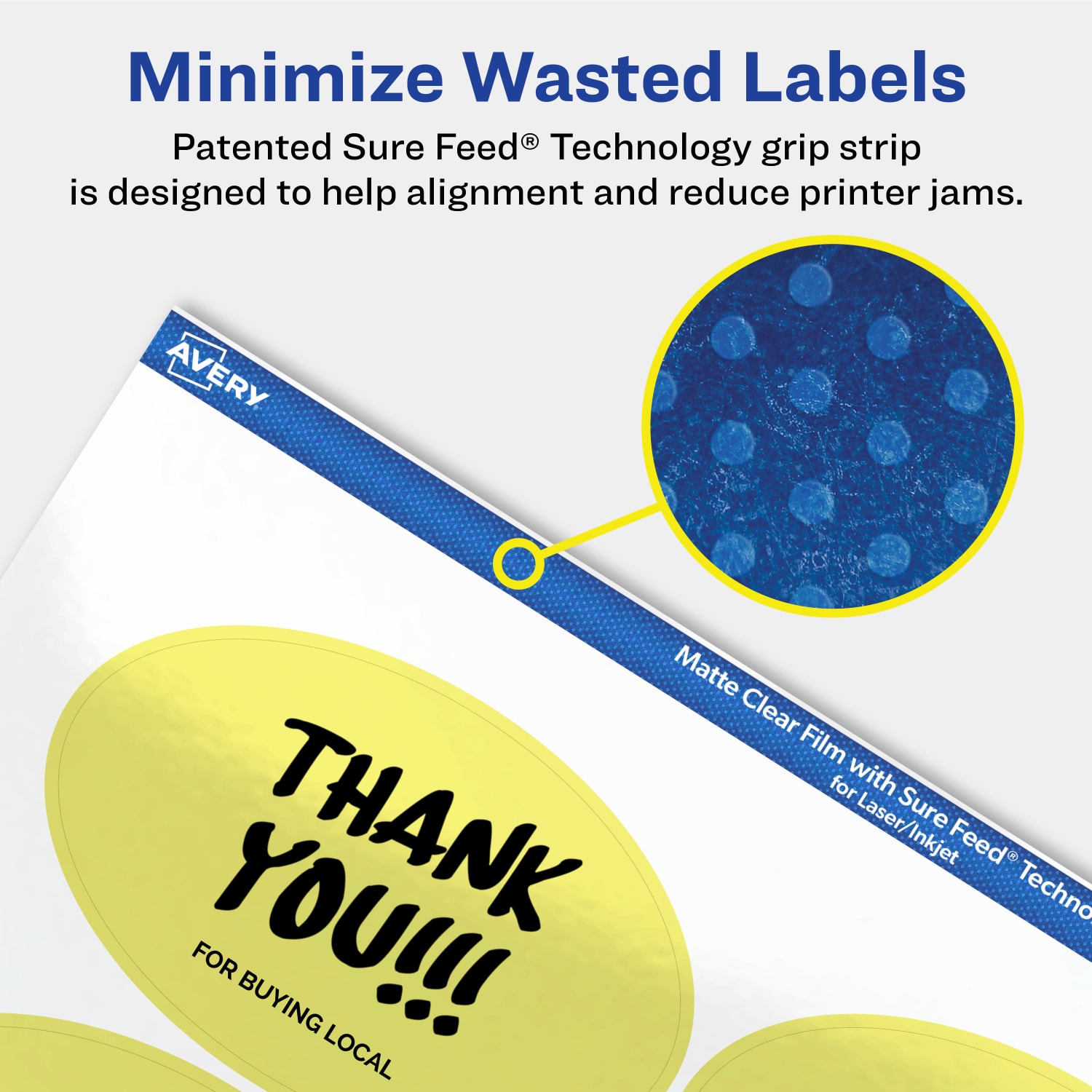 Avery Permanent Labels With Sure Feed, 94056-CMF25, Oval, 2in x 3-1/3in, Matte Clear, Pack Of 200 - Image 5