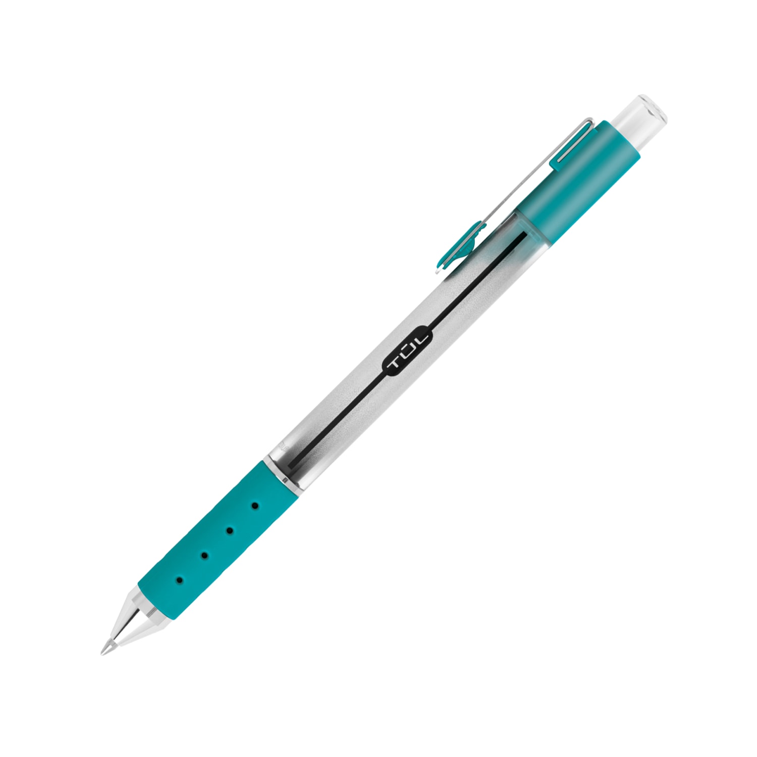 TUL Retractable Gel Pens, Medium Point, 0.7 mm, Silver Barrel, Assorted Ink, Pack Of 4 - Image 5