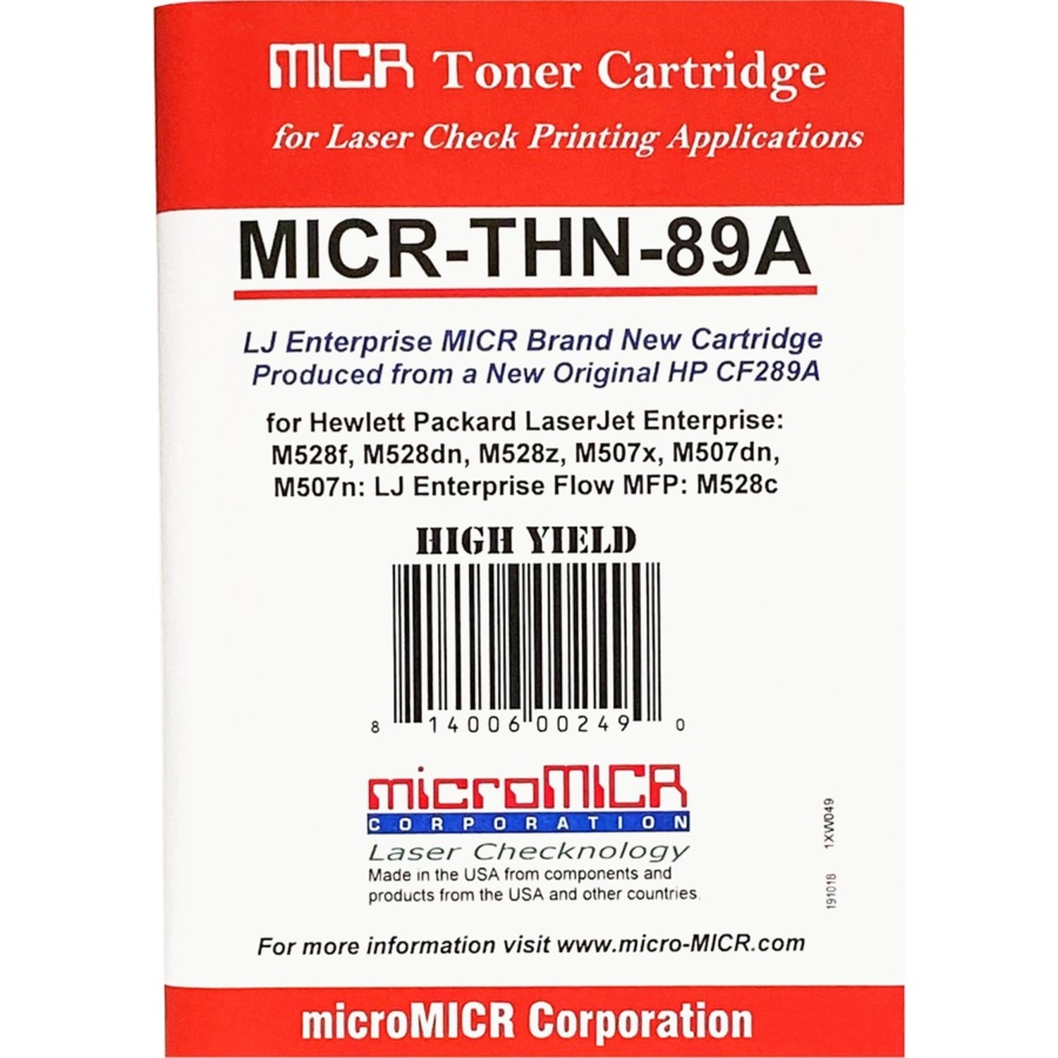 microMICR MICR Toner Cartridge - Alternative for HP 89A - 5000 Pages - Image 3