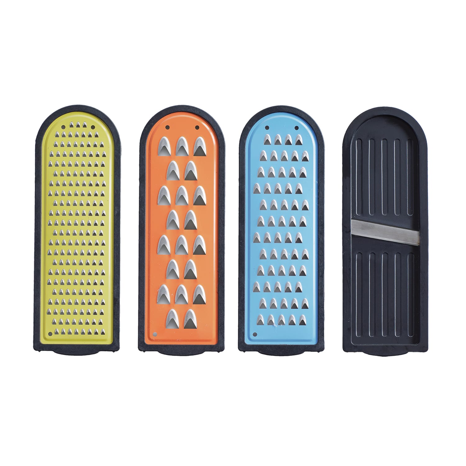 giasKITCHEN 6-Piece Grater Set, Yellow/Blue/Orange/Black - Image 3