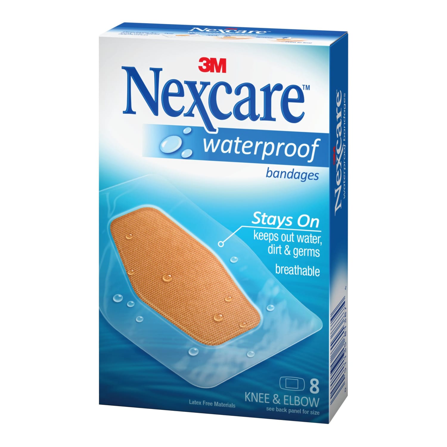 3M Nexcare Waterproof Bandages, 2 3/8in x 3 1/2in, Pack Of 8 - Image 3