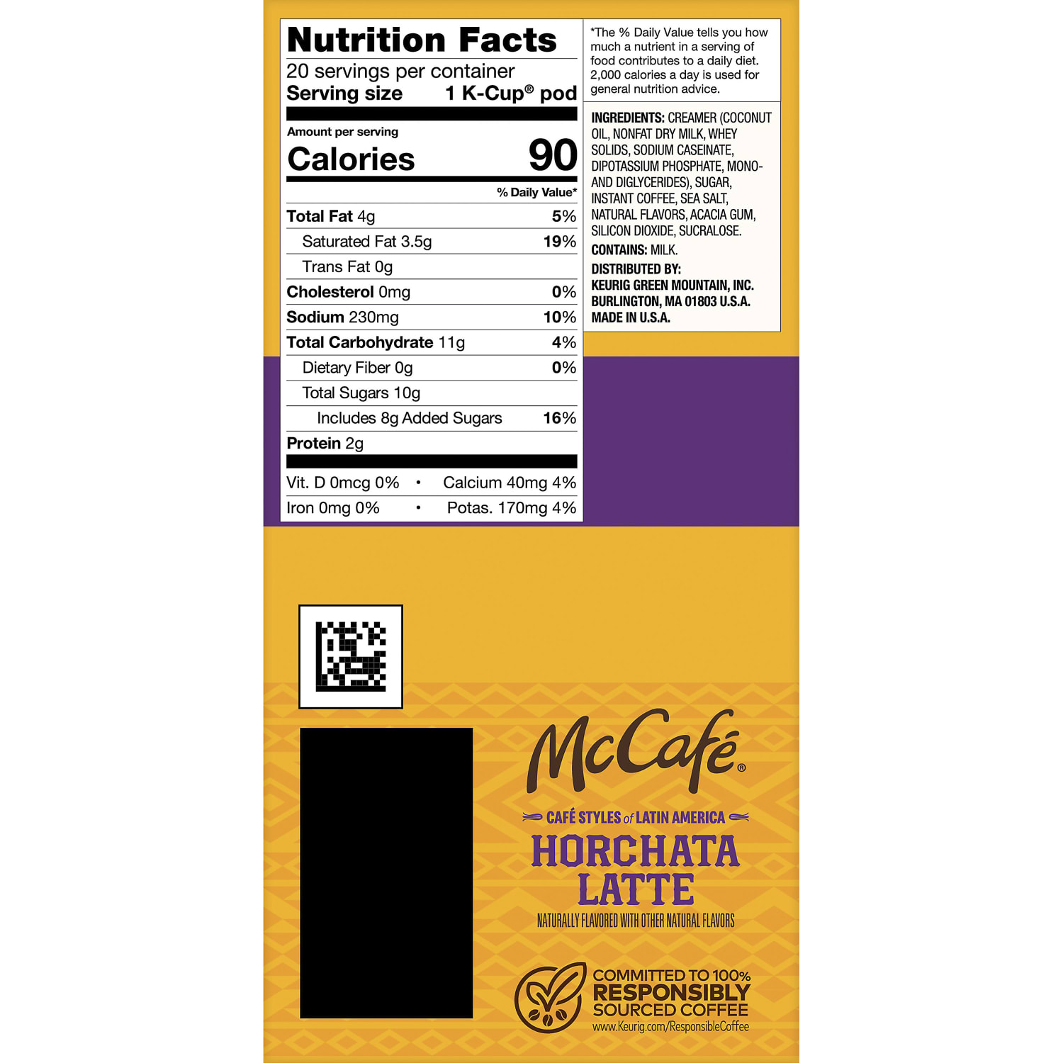 McCafe K-Cup Horchata Latte Medium Roast K-Cups, Box Of 20 K-Cups - Image 5