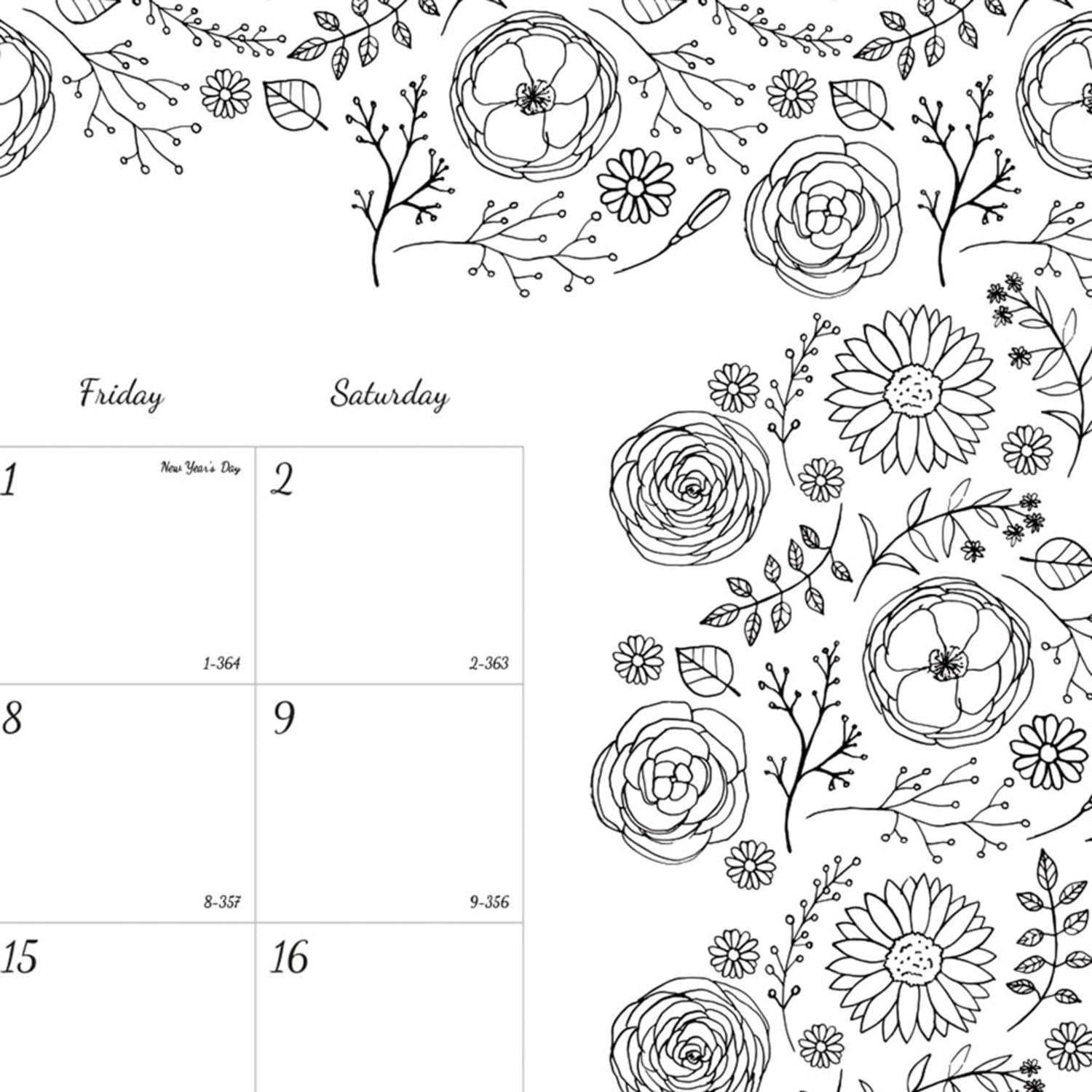 2027 Blueline DoodlePlan Monthly Desk Pad Coloring Calendar, 22in x 17in, January To December, C2917311, Total Qty 1 - Image 5