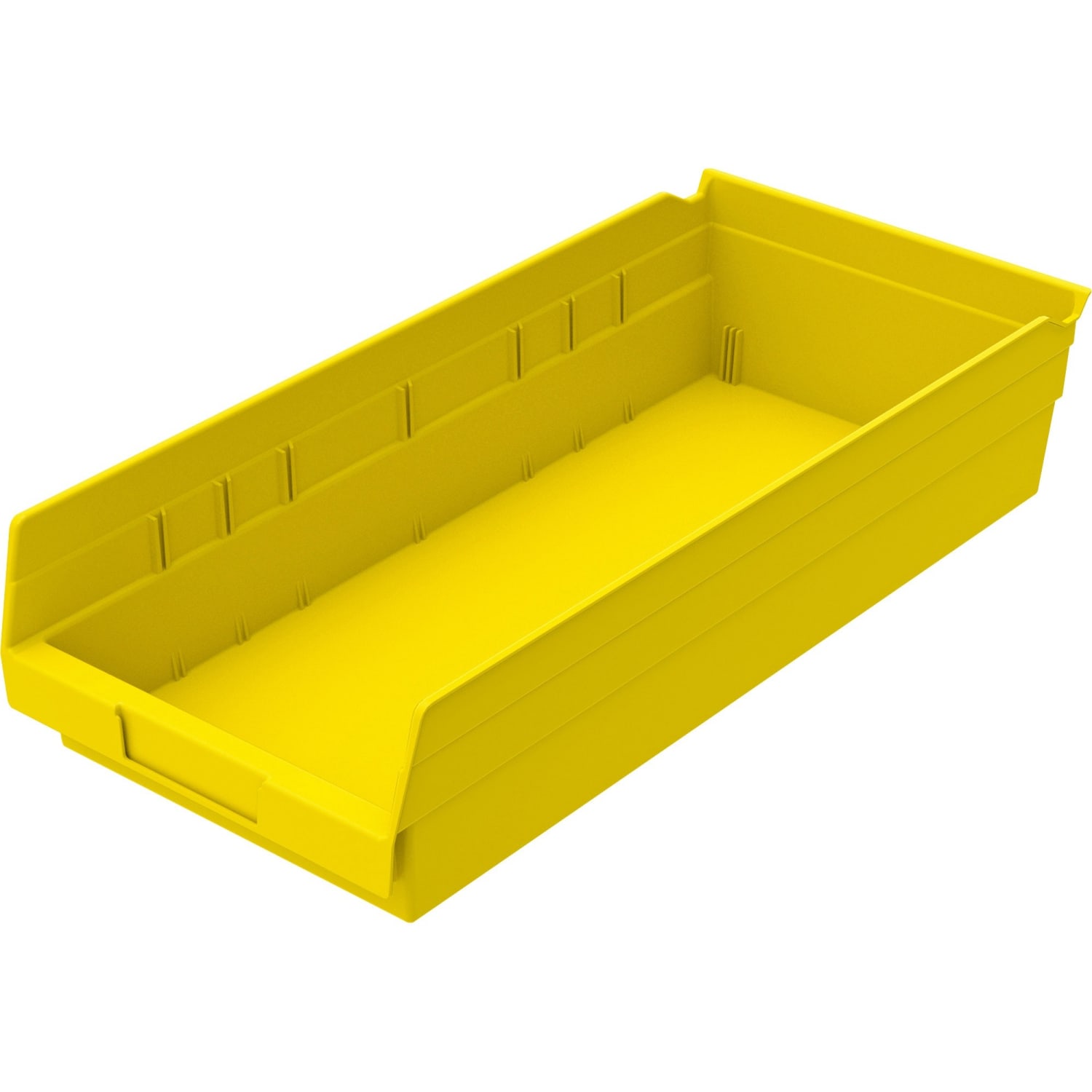Akro-Mils Grease/Oil Resistant Shelf Bin, Small Size, 4in x 8 3/8in x 18in, Yellow - Image 3