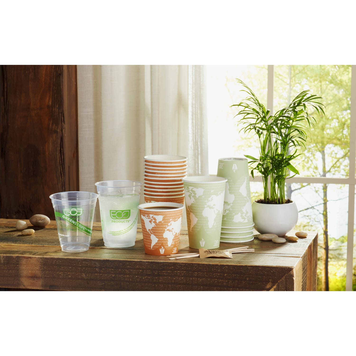 Eco-Products World Art, Hot Cups, 8 Oz, Pack Of 50 - Image 4
