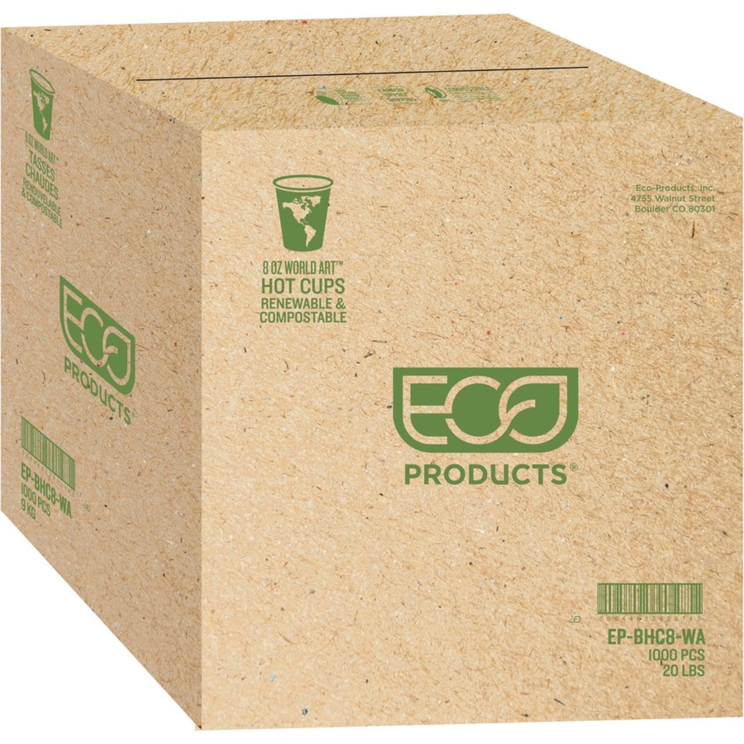 Eco-Products World Art, Hot Cups, 8 Oz, Pack Of 50 - Image 5