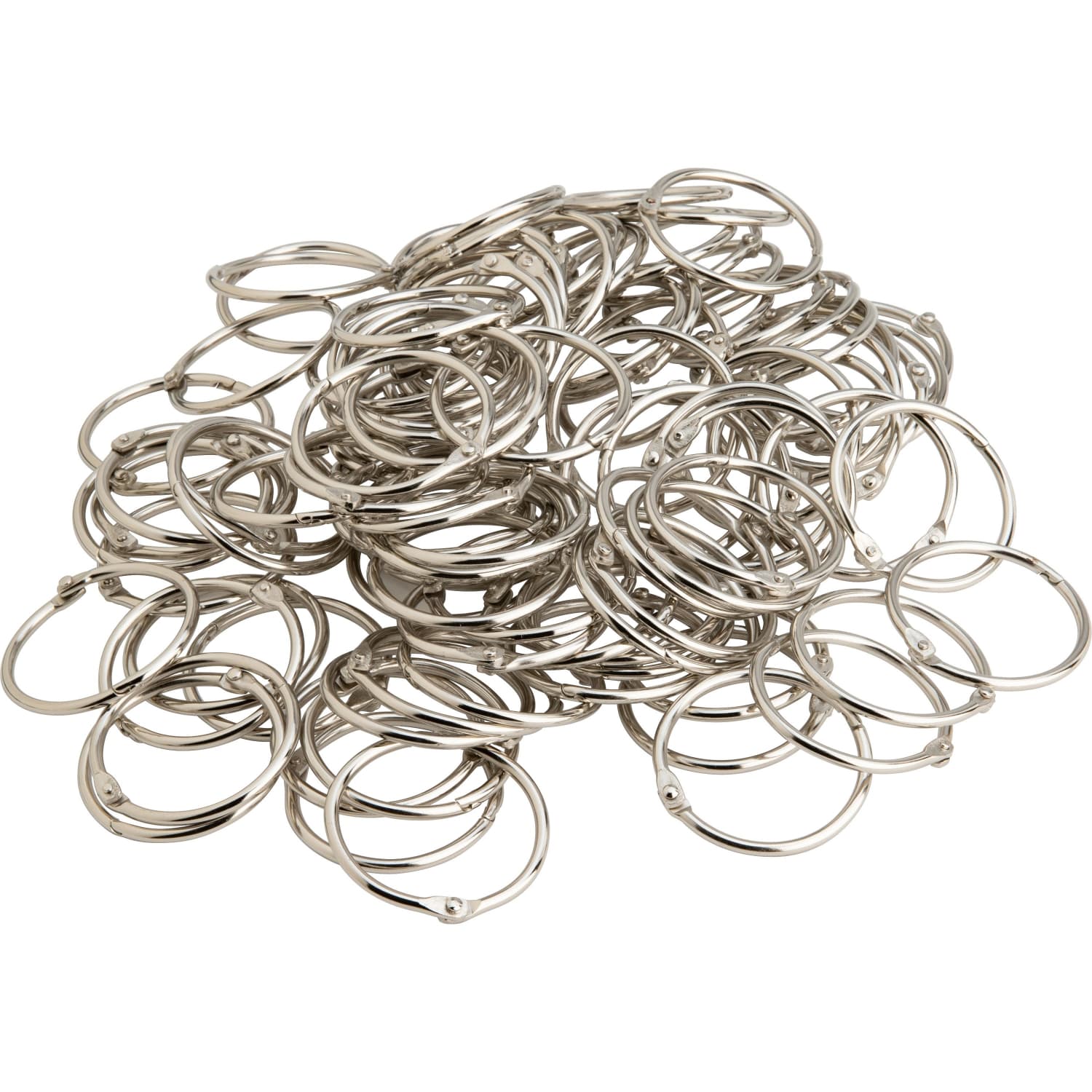 Business Source Standard Book Rings - 1.5in Diameter - Silver - Nickel Plated - 500 / Bundle - Image 3