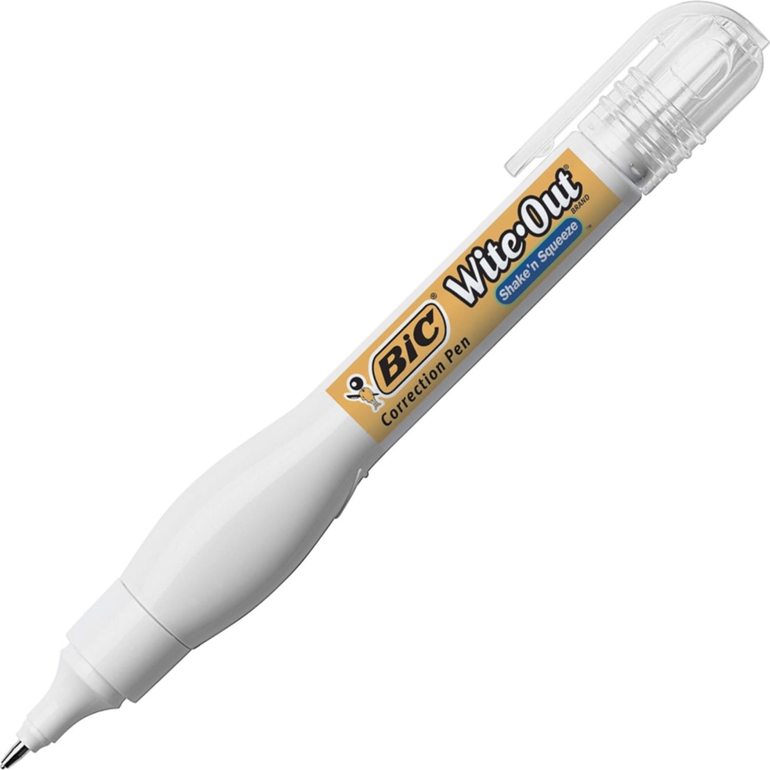 BIC Wite-Out Shake N Squeeze Correction Pen - Pen Applicator - 8 mL - White - Fast-drying - 12 / Box - Image 3