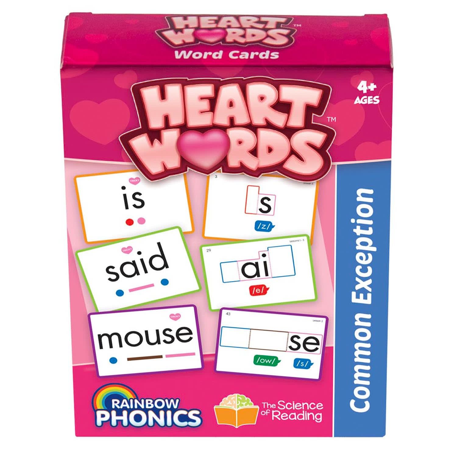 Junior Learning Rainbow Phonics Heart Word Cards With Common Exception Words - Image 3