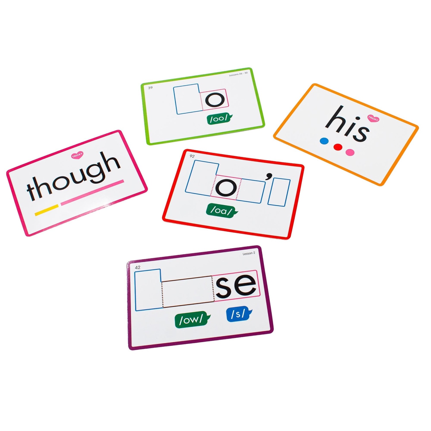 Junior Learning Rainbow Phonics Heart Word Cards With Common Exception Words - Image 6