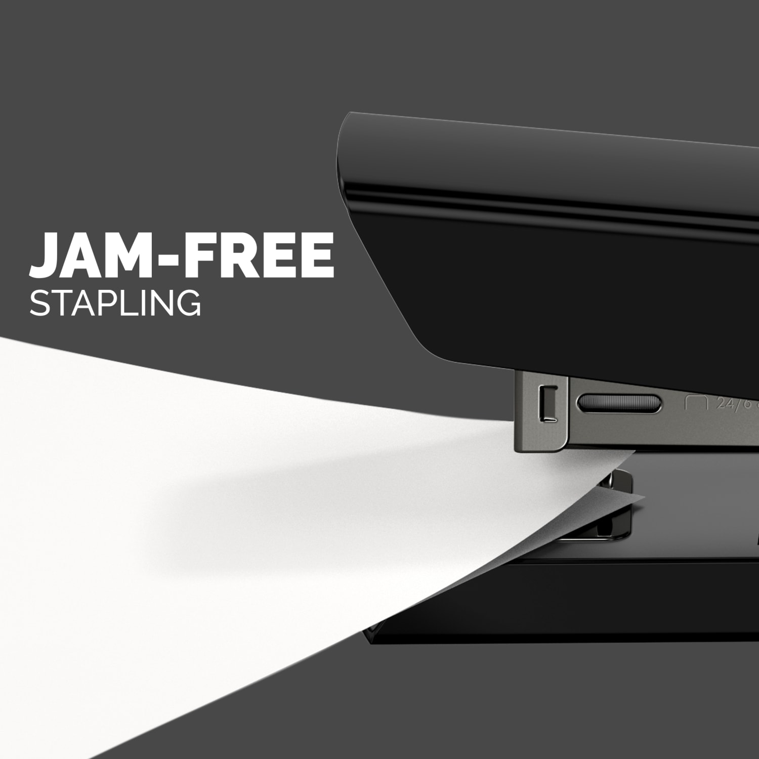 Fellowes LX820 Classic Full-Size Desktop Stapler with Anti-microbial Technology, 20-Sheet Capacity, Black - Image 4