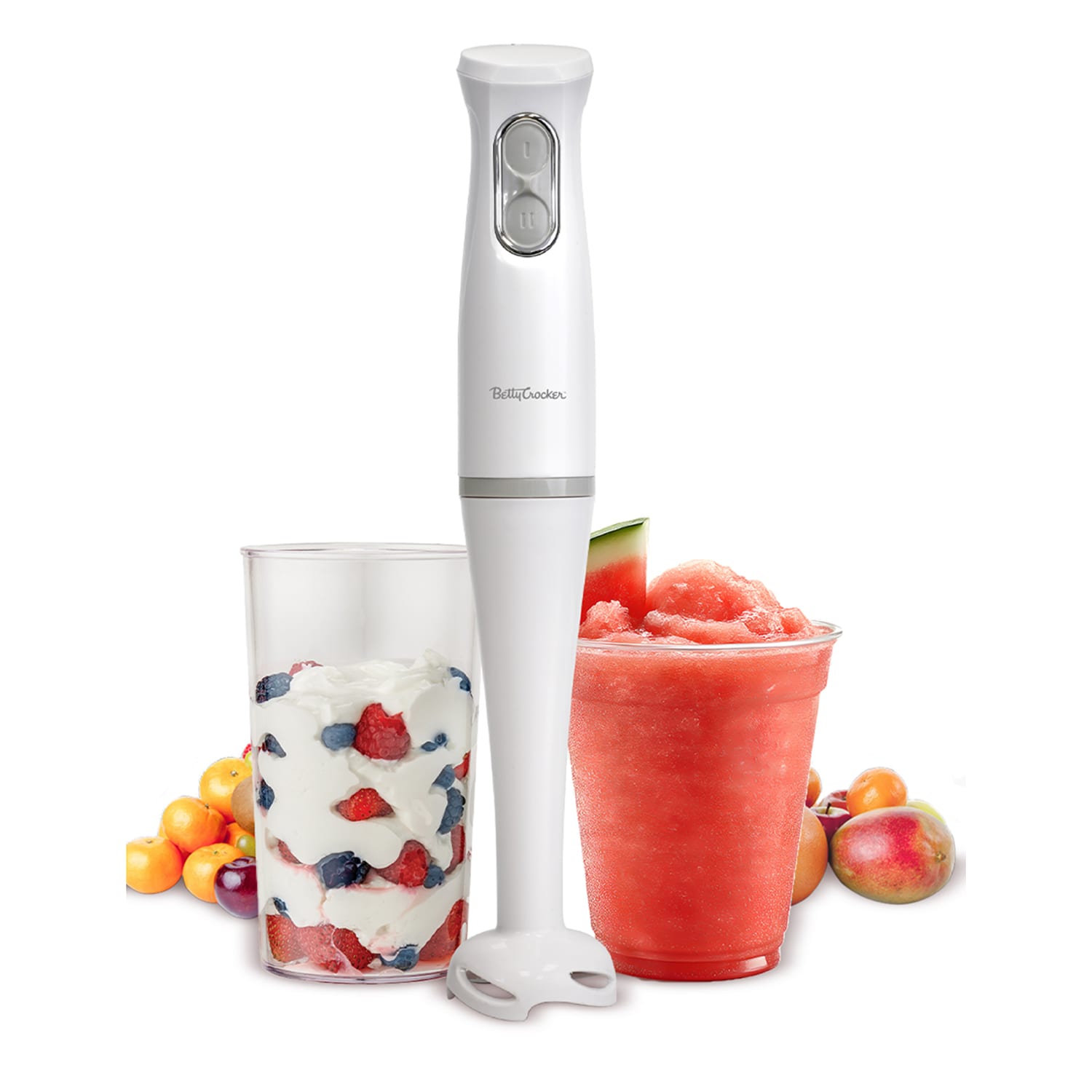 Betty Crocker 2-Speed Hand Blender With 20 Oz Mixing Beaker, White - Image 3