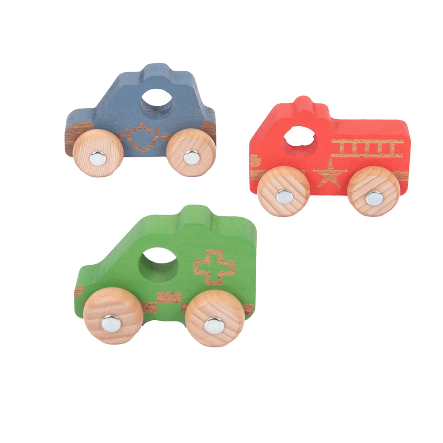Tickit Rainbow Wooden Vehicles, Set Of 12 - Image 5