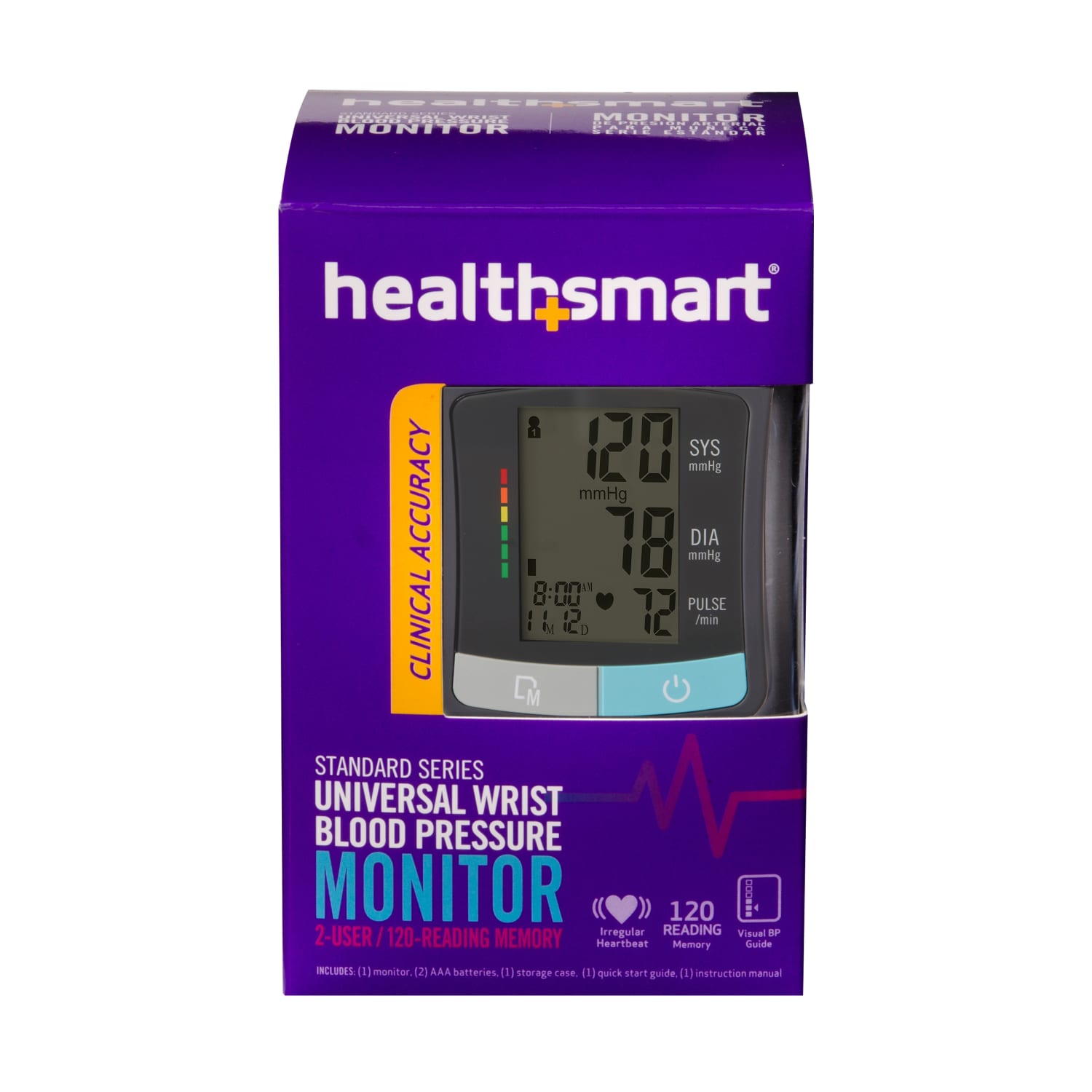 HealthSmart Standard Series Wrist Digital Blood Pressure Monitor, Black/Gray - Image 5