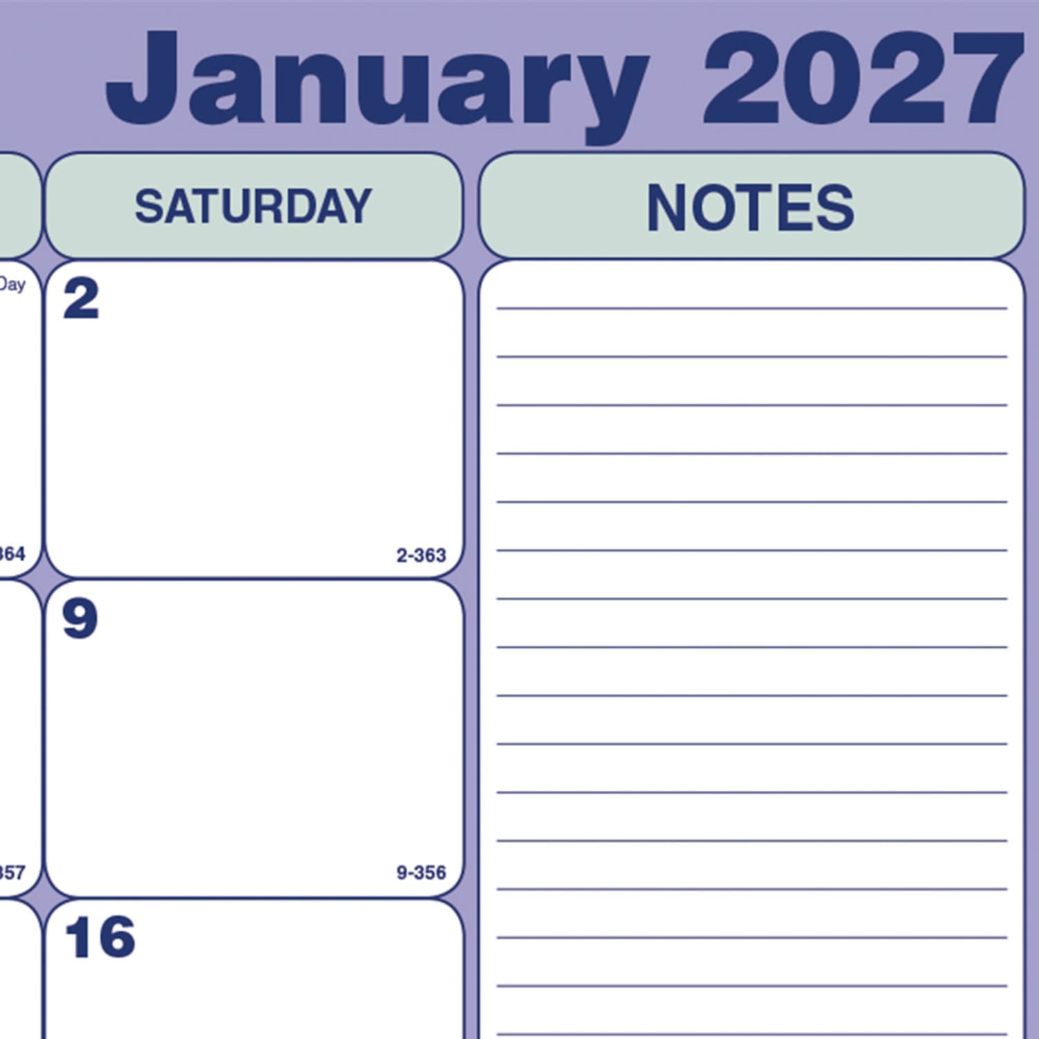 2027 Brownline Monthly Desk Pad Calendar, 17-3/4in x 10-7/8in, Blue/White, January To December, C181700, Total Qty 1 - Image 4
