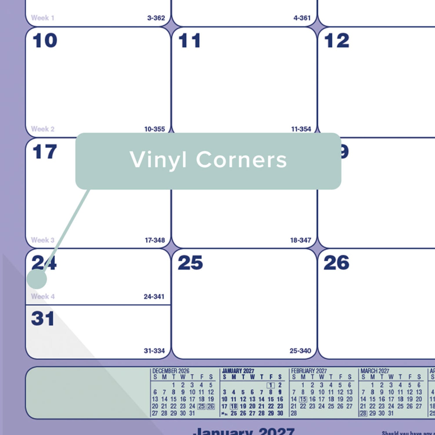 2027 Brownline Monthly Desk Pad Calendar, 17-3/4in x 10-7/8in, Blue/White, January To December, C181700, Total Qty 1 - Image 5
