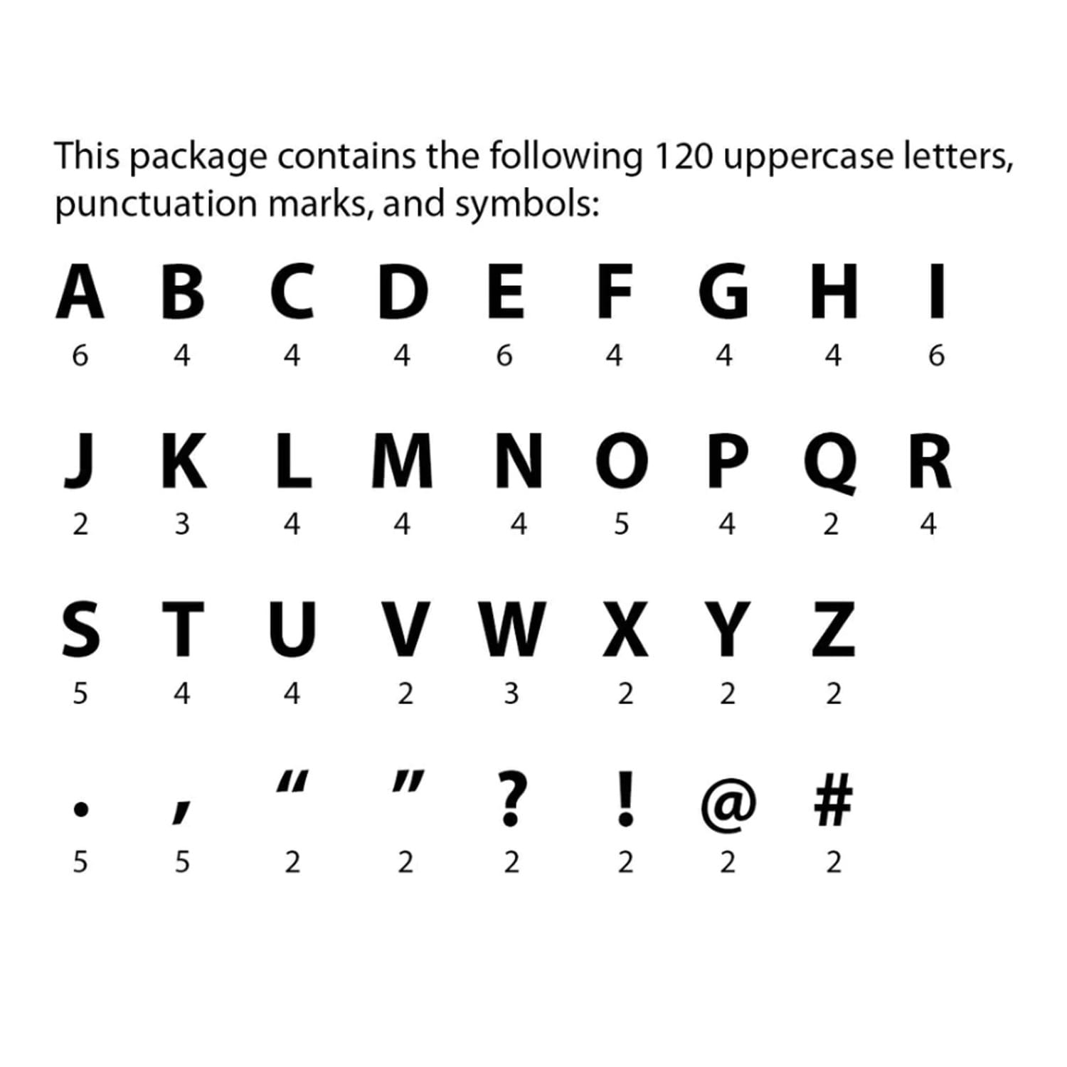 Creative Teaching Press Designer Letters, 7 Inch, Cafe, 114 Pieces Per Pack, Set Of 3 Packs - Image 4