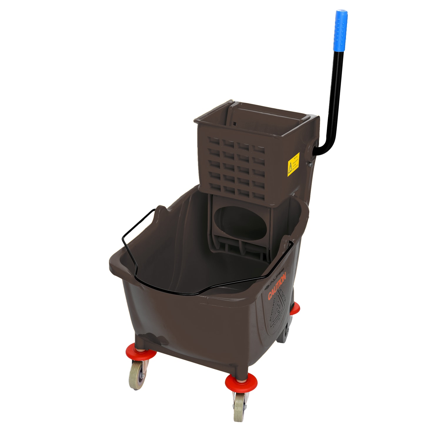 Alpine Industries 36-Quart PVC Mop Buckets With Side Wringers, 34in x 15in, Brown, Pack Of 2 Buckets - Image 3