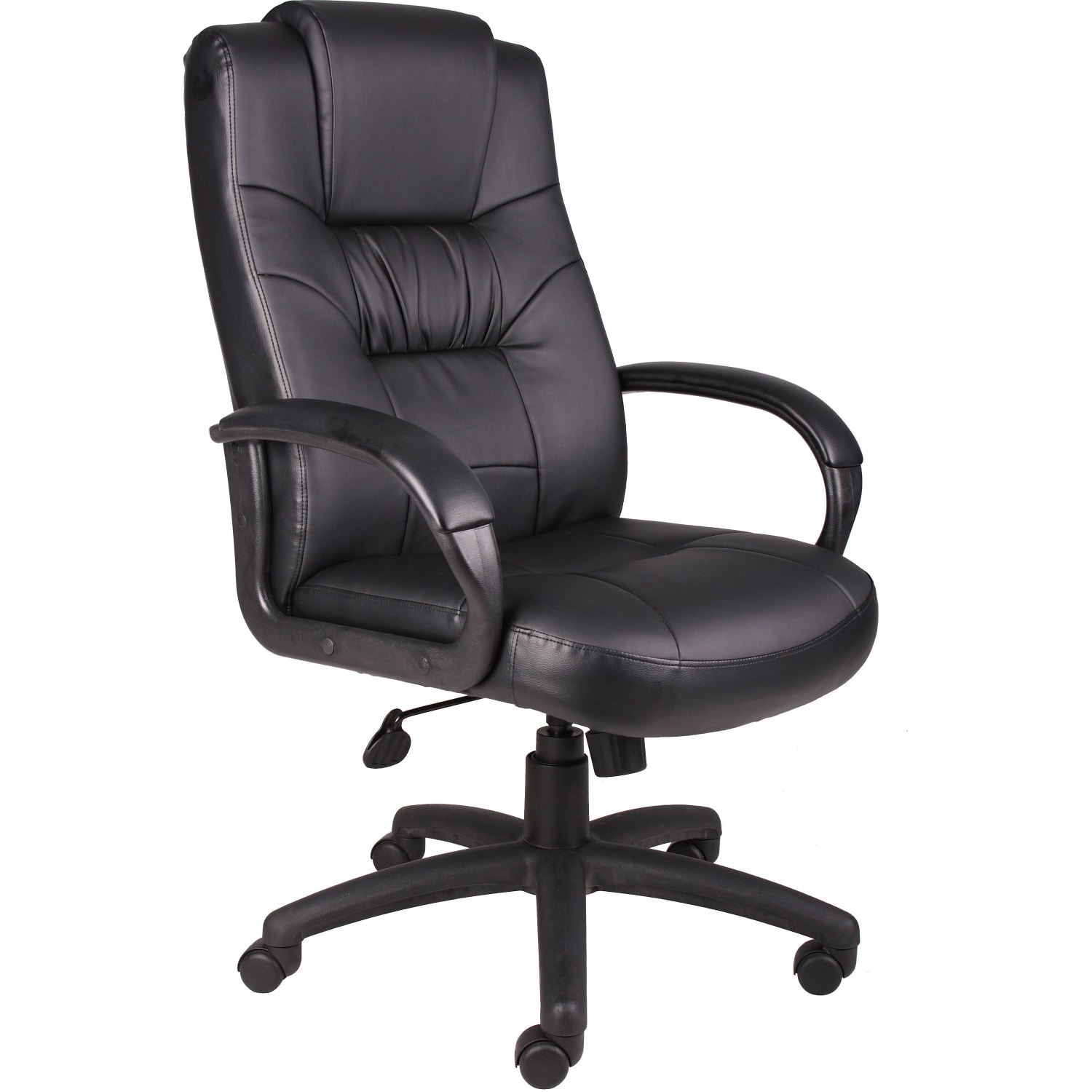 Boss Office Products Silhouette Ergonomic Bonded Leather HighBack Chair Black PopularChairscom Boss Office Products Silhouette Ergonomic Bonded Leather High Back Chair Black PopularChairscom