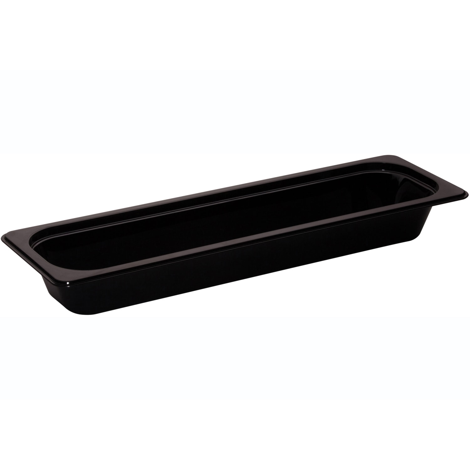 Cambro H-Pan High-Heat GN 1/2 Long Food Pans, 2-1/2inH x 6-3/8inW x 20-7/8inD, Black, Pack Of 6 Pans