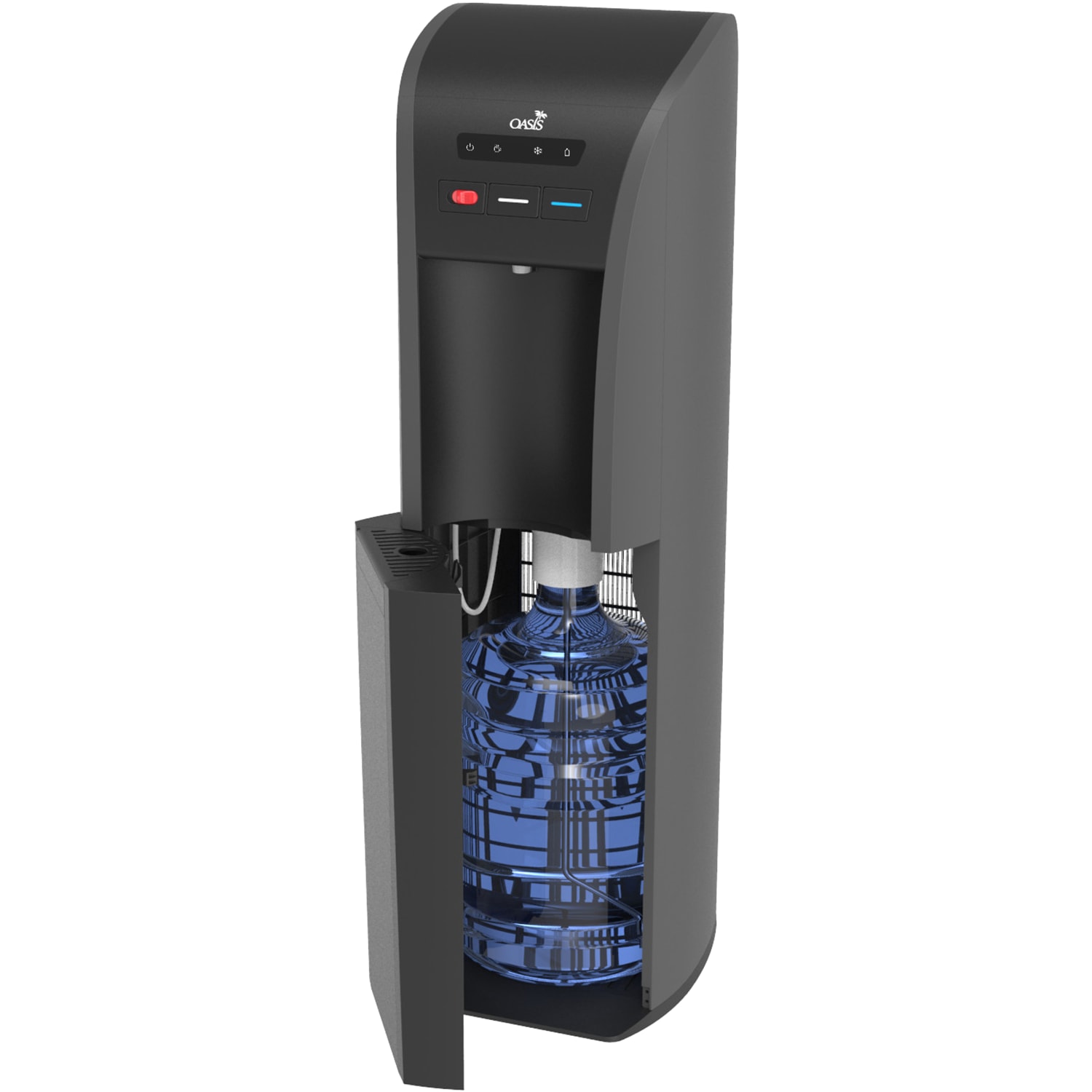 Oasis Aquarius Tri-Temp Floorstand Bottom-Load Water Dispenser, 5 Gallons, Black - Image 3