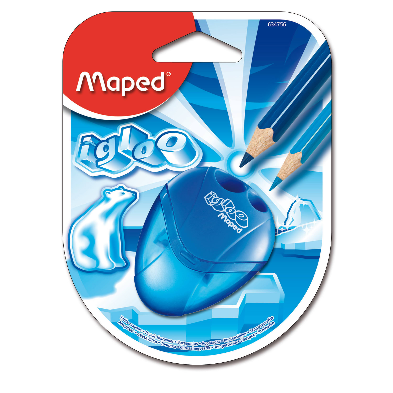Maped USA I-Gloo 2-Hole Pencil Sharpeners, Assorted Colors, Pack Of 12 - Image 3