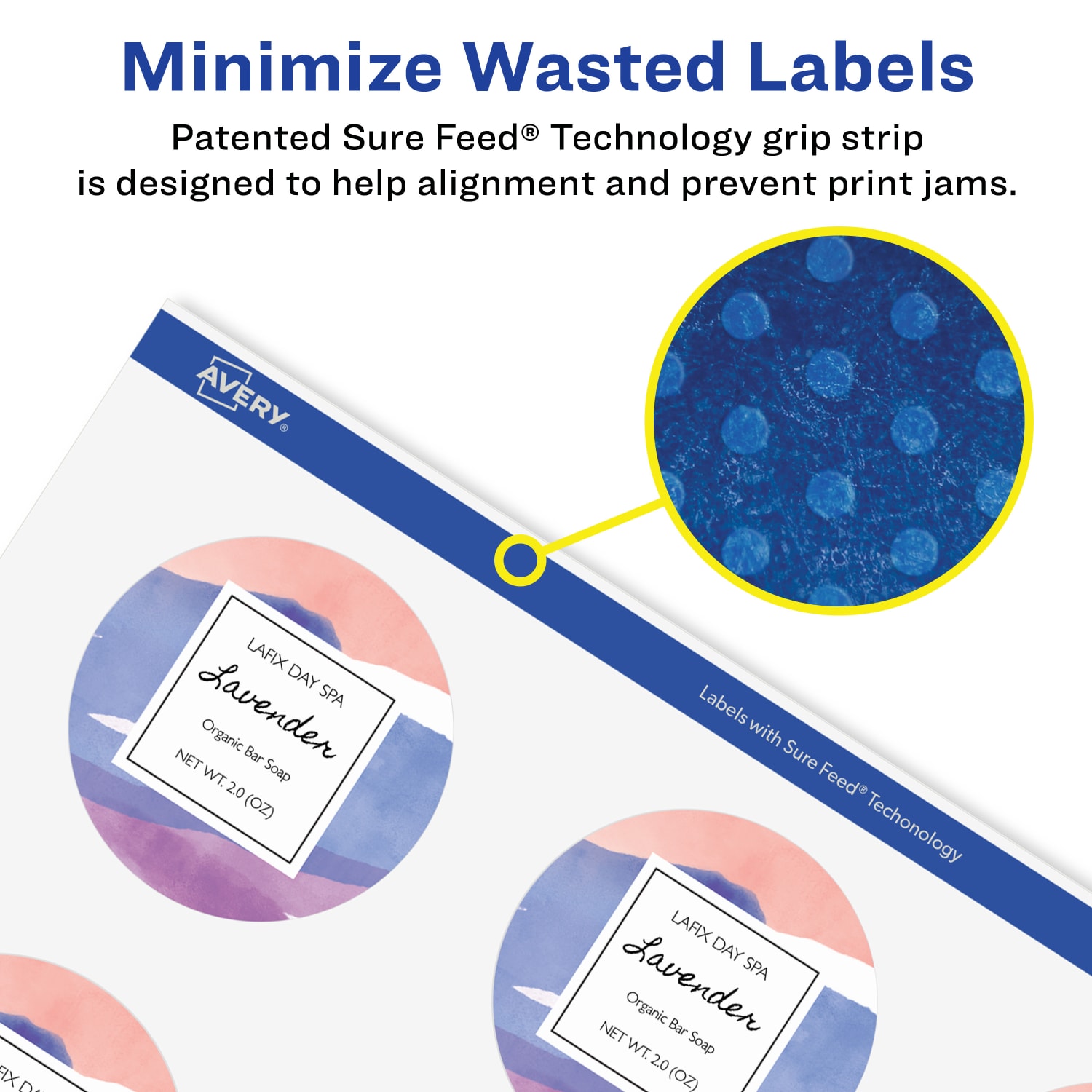 Avery Removable Labels With Sure Feed, 94509-RMP15, Round, 1-3/4in Diameter, White, Pack Of 300 Labels - Image 5