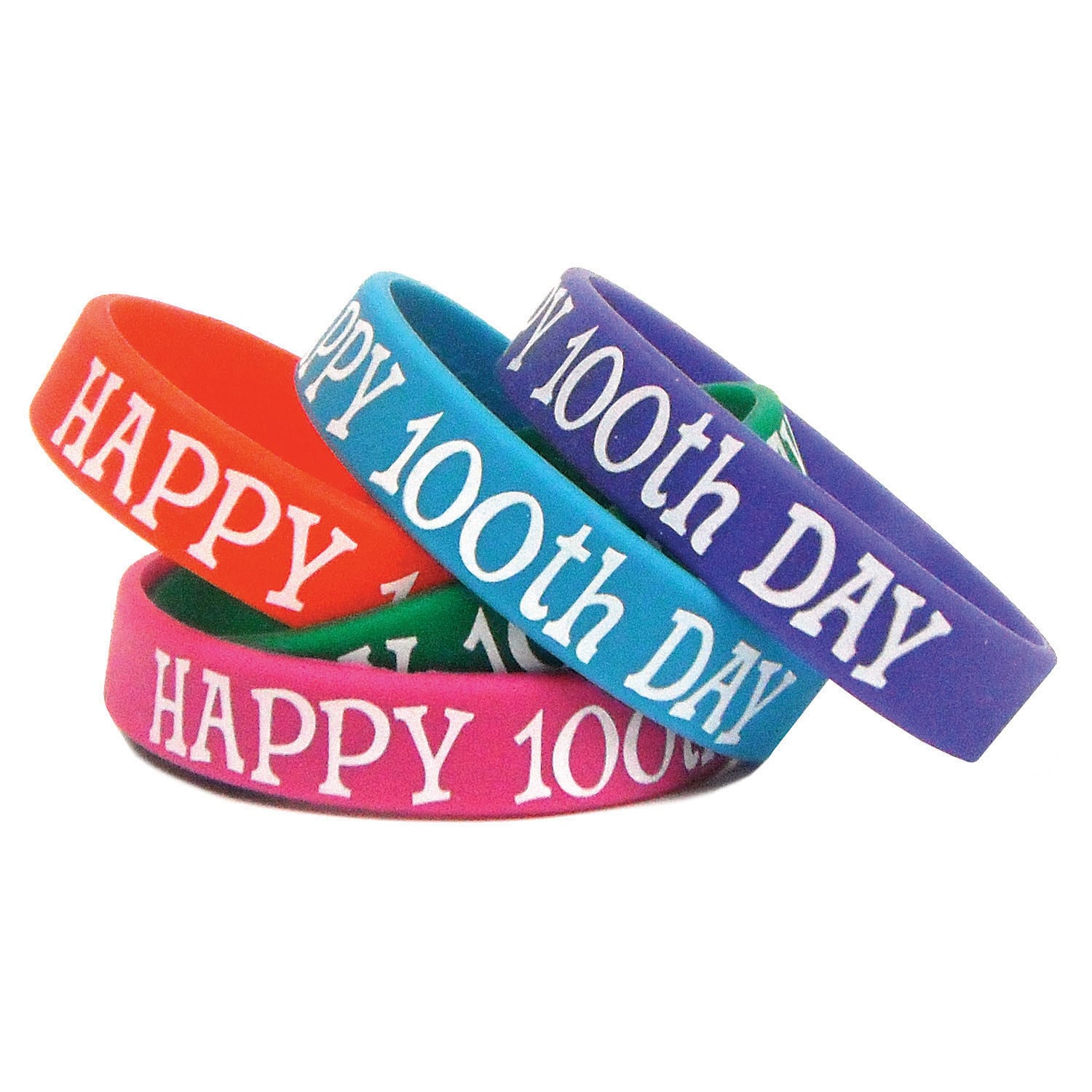 Teacher Created Resources Happy 100th Day Wristband Pack, 10 Per Pack, Set Of 6 Packs - Image 3