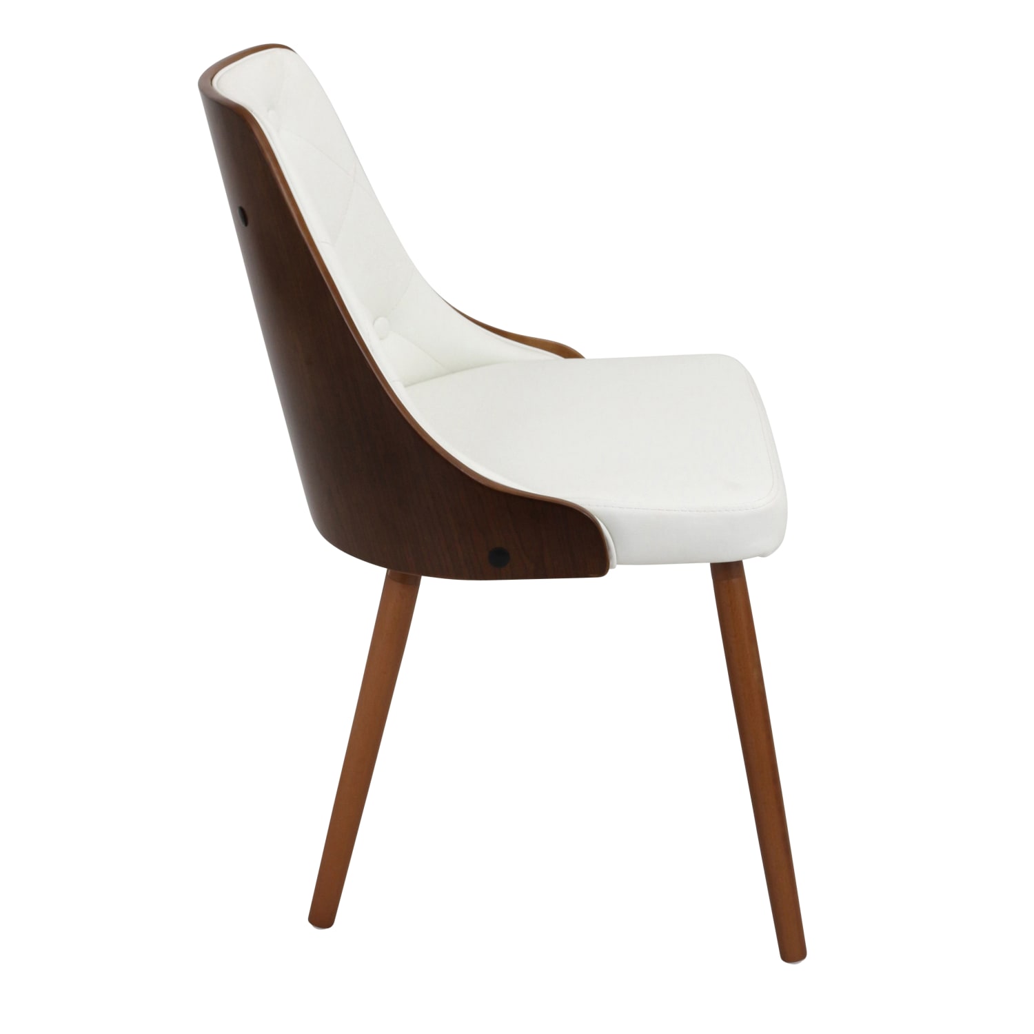 LumiSource Gianna Chair WalnutWhite PopularChairscom