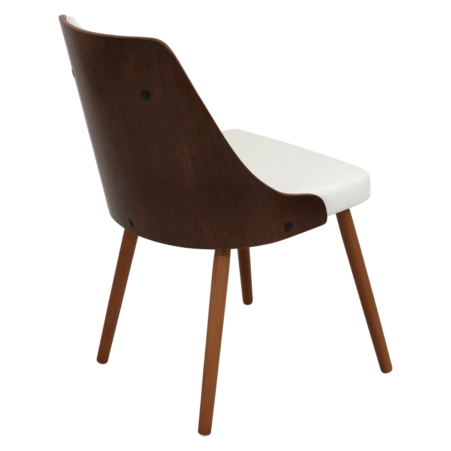 LumiSource Gianna Chair WalnutWhite PopularChairscom