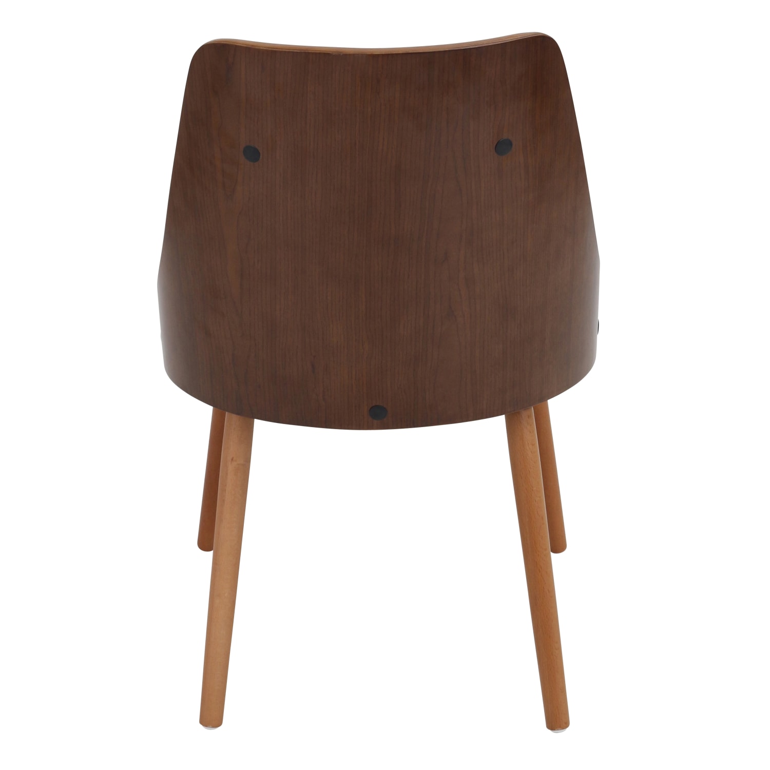 LumiSource Gianna Chair WalnutWhite PopularChairscom
