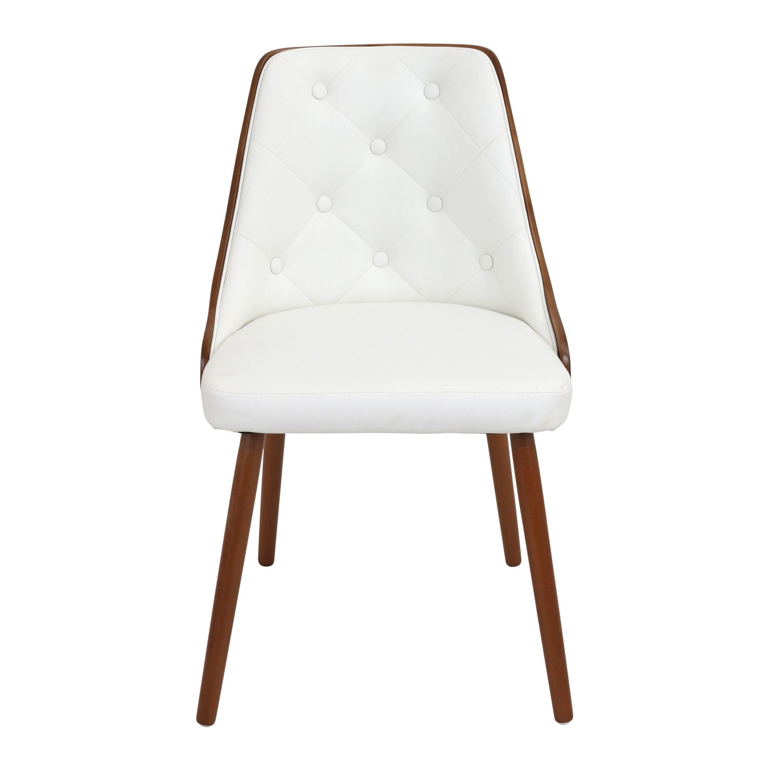 LumiSource Gianna Chair WalnutWhite PopularChairscom