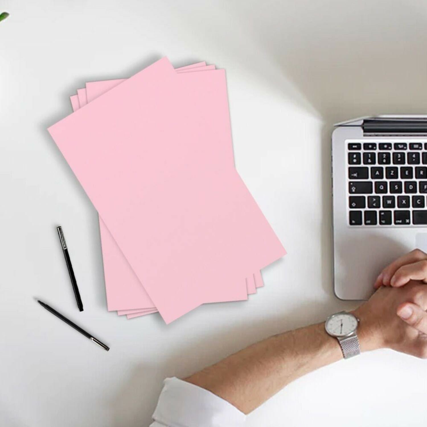 JAM Paper Vellum Bristol Card Stock, Pink, Ledger (11in x 17in), 67 Lb, Pack Of 250 - Image 3