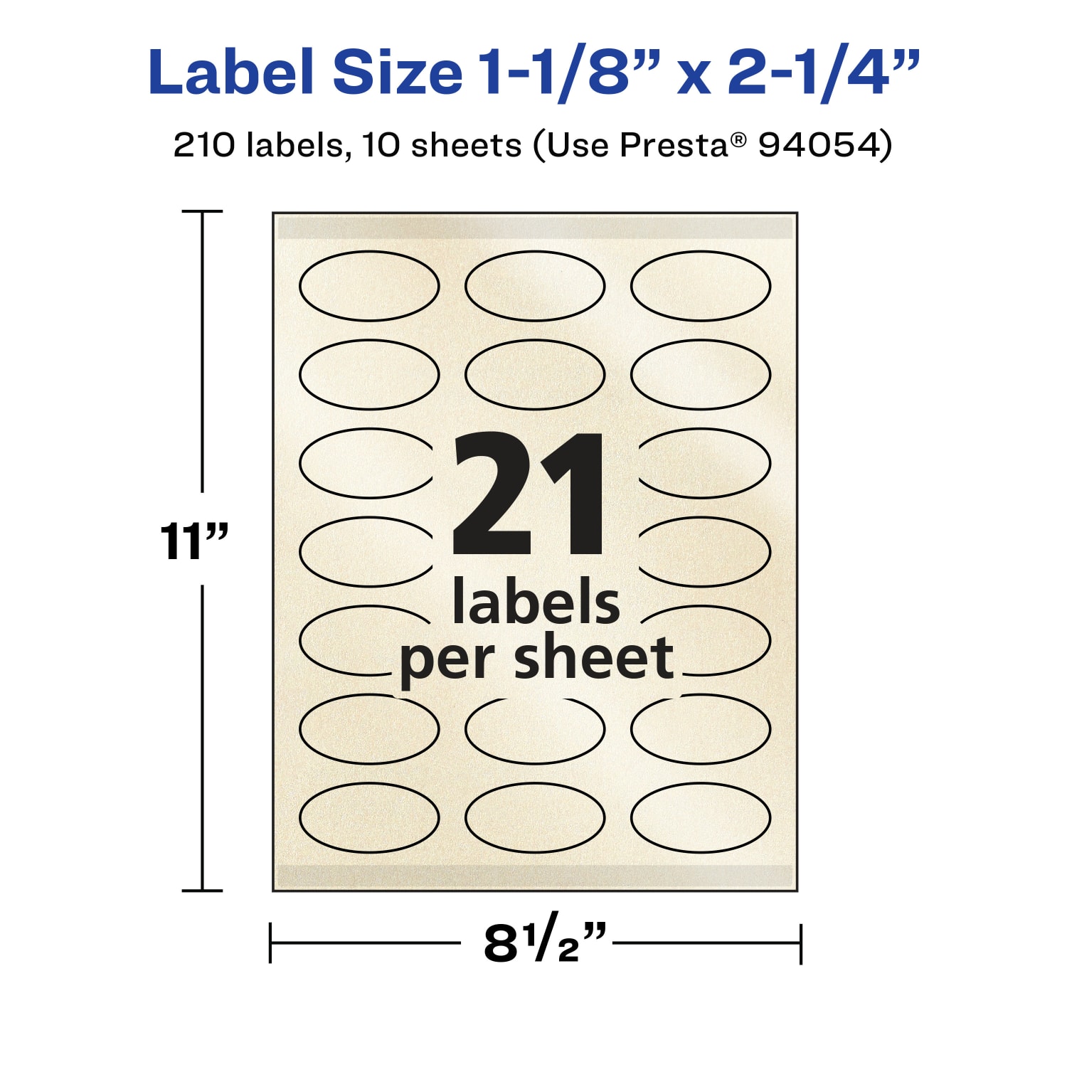 Avery Pearlized Permanent Labels With Sure Feed, 94054-PIP10, Oval, 1-1/8in x 2-1/4in, Ivory, Pack Of 210 Labels - Image 6