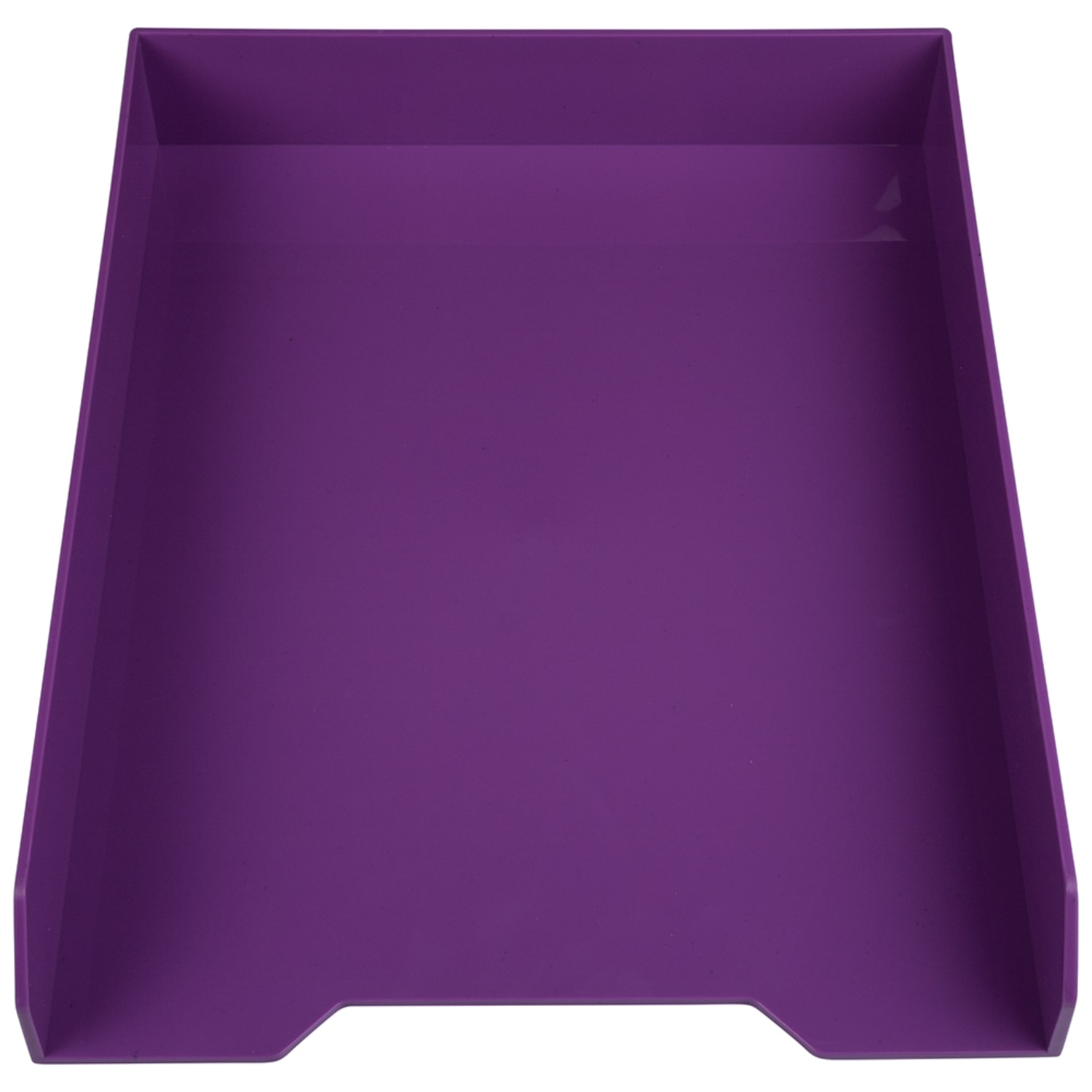 JAM Paper Stackable Paper Trays, 2inH x 9-3/4inW x 12-1/2inD, Purple, Pack Of 2 Trays - Image 3