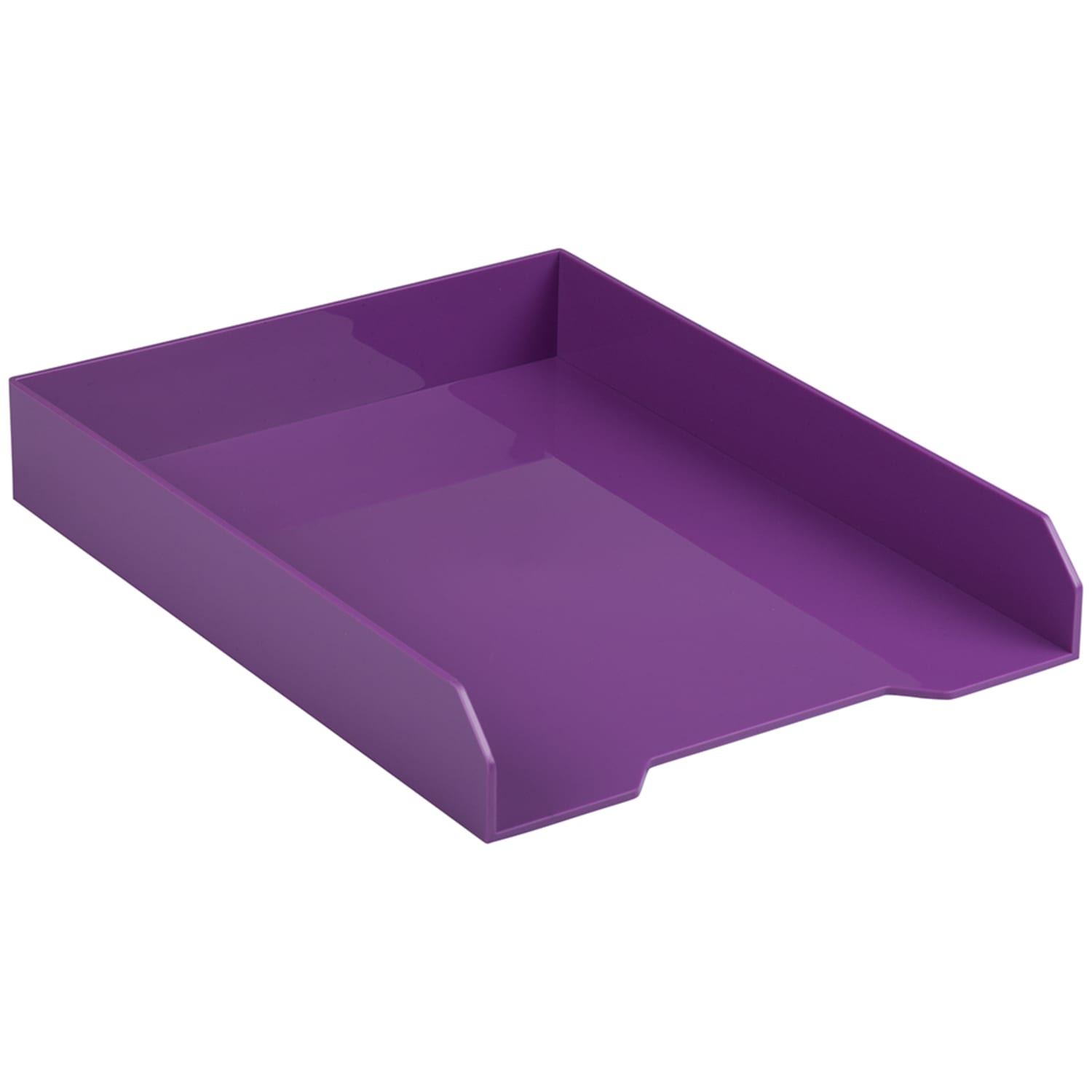 JAM Paper Stackable Paper Trays, 2inH x 9-3/4inW x 12-1/2inD, Purple, Pack Of 2 Trays - Image 5