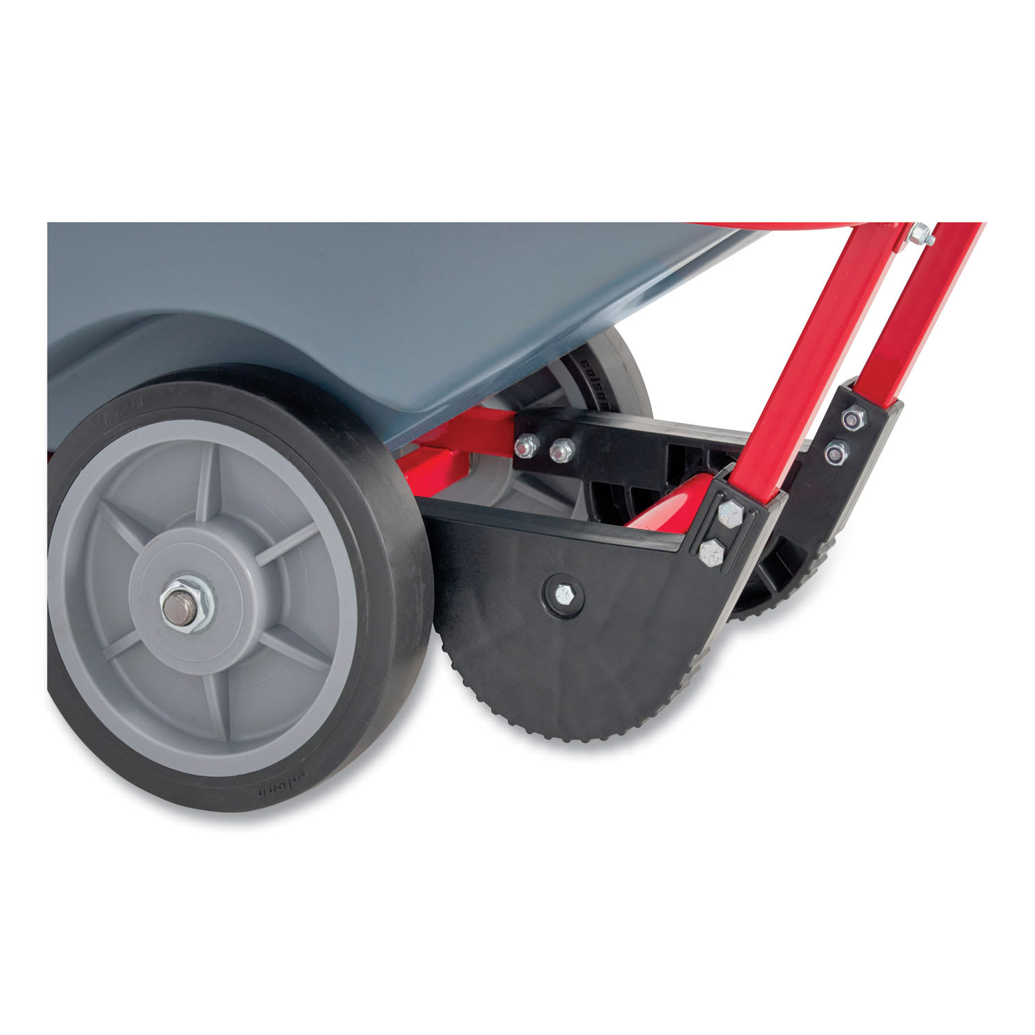 Rubbermaid Commercial BRUTE DURATILT Frame Tilt Truck, Heavy Duty, 0.5 cu yd, 1,400 lb Capacity, Rotomolded Resin/Leakproof Polyethylene, Gray - Image 6