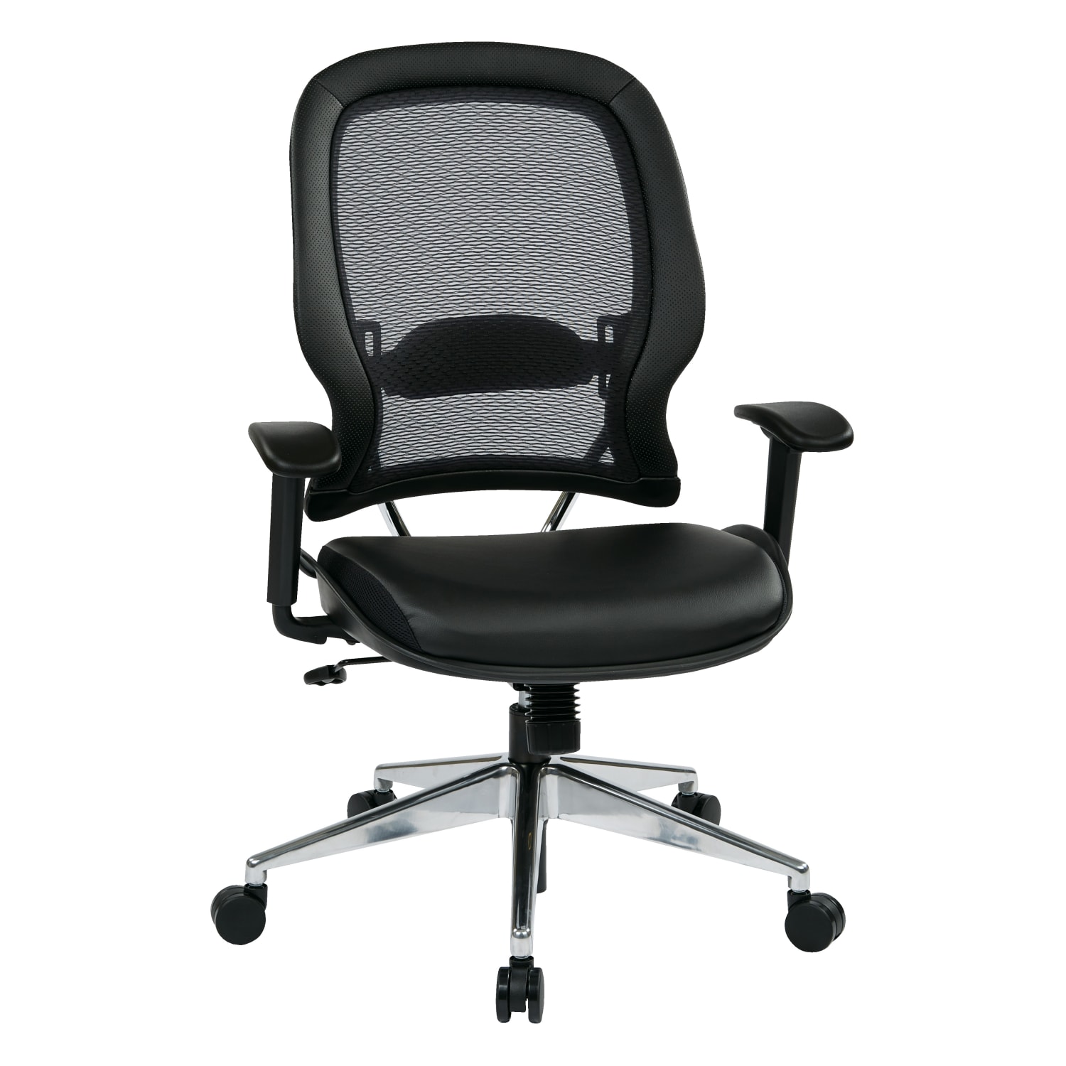 Office Star Space Seating Ergonomic Mesh High-Back Chair, Black/Silver