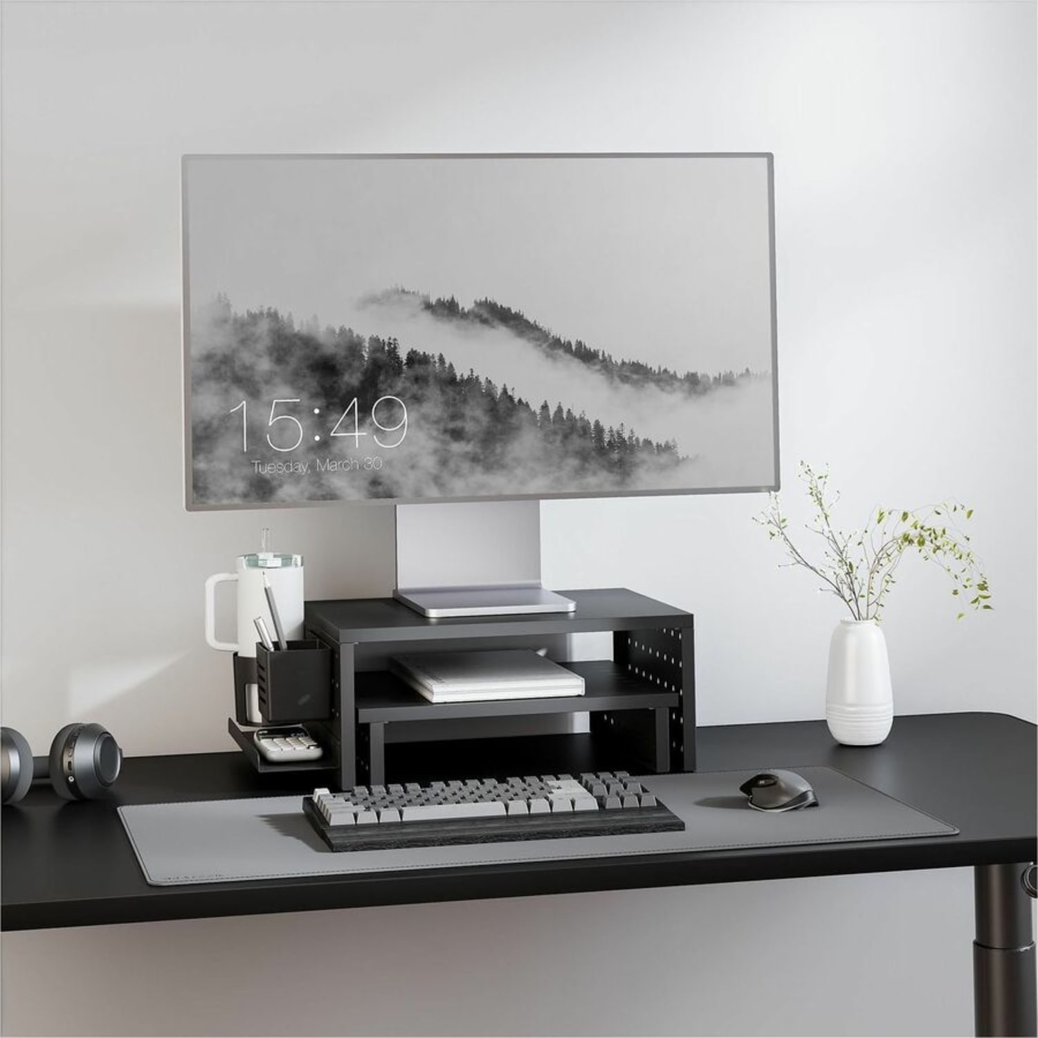 Kantek Pegboard Dual Monitor Risers & Accessories, PBS530 - Image 6