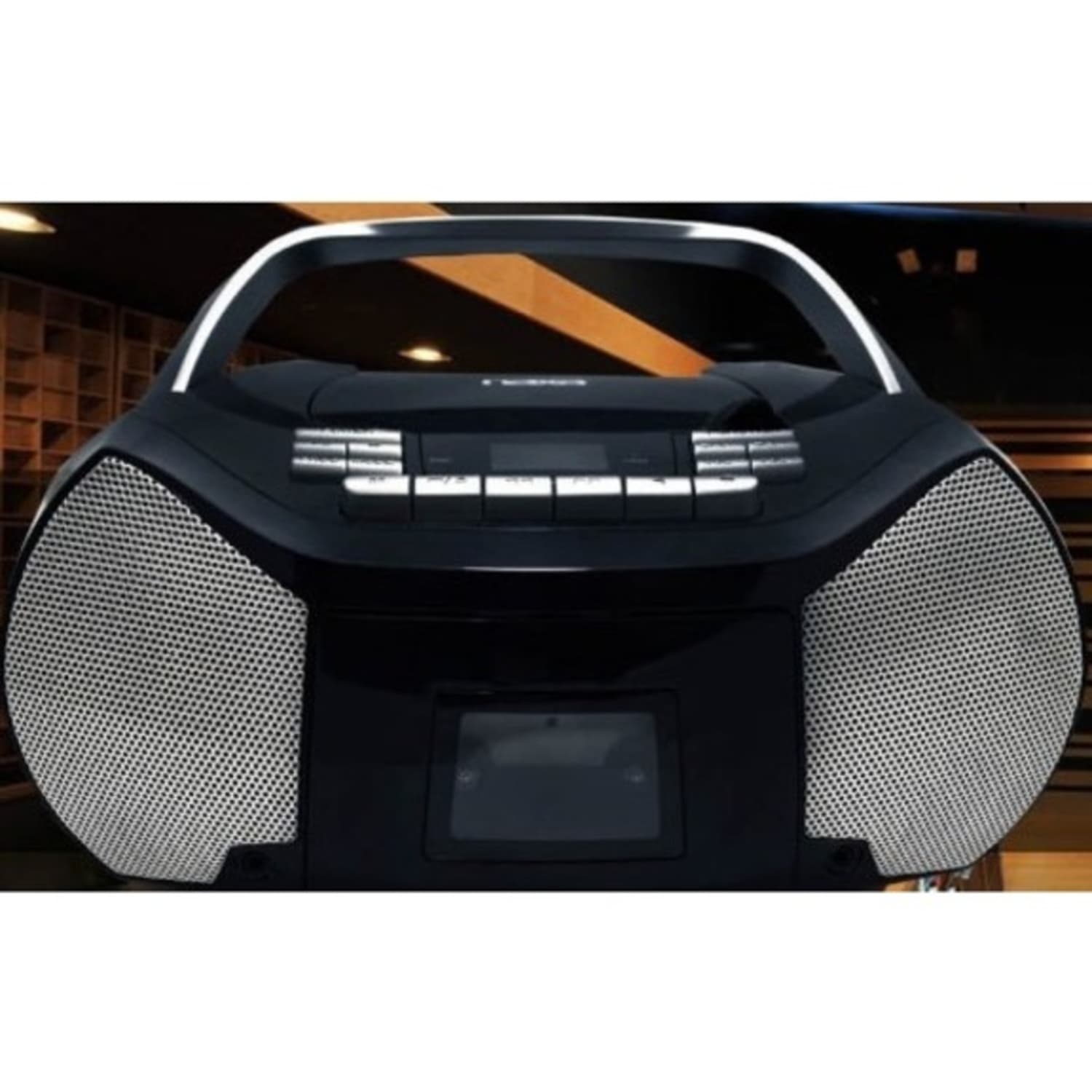 Naxa Portable CD/Cassette Boombox - 1 x Disc - 2.40 W - Silver, Black - CD-DA - Auxiliary Input - Image 3