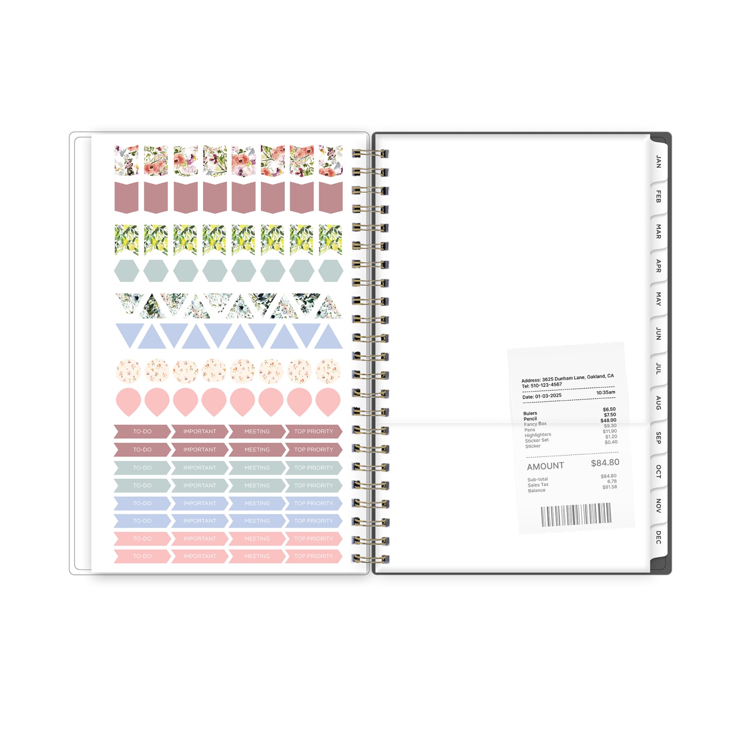 2027 Blue Sky Midnight Garden Weekly/Monthly Planning Calendar, 5x8, 0%, PP, Jan-Dec, RY27 - Image 5