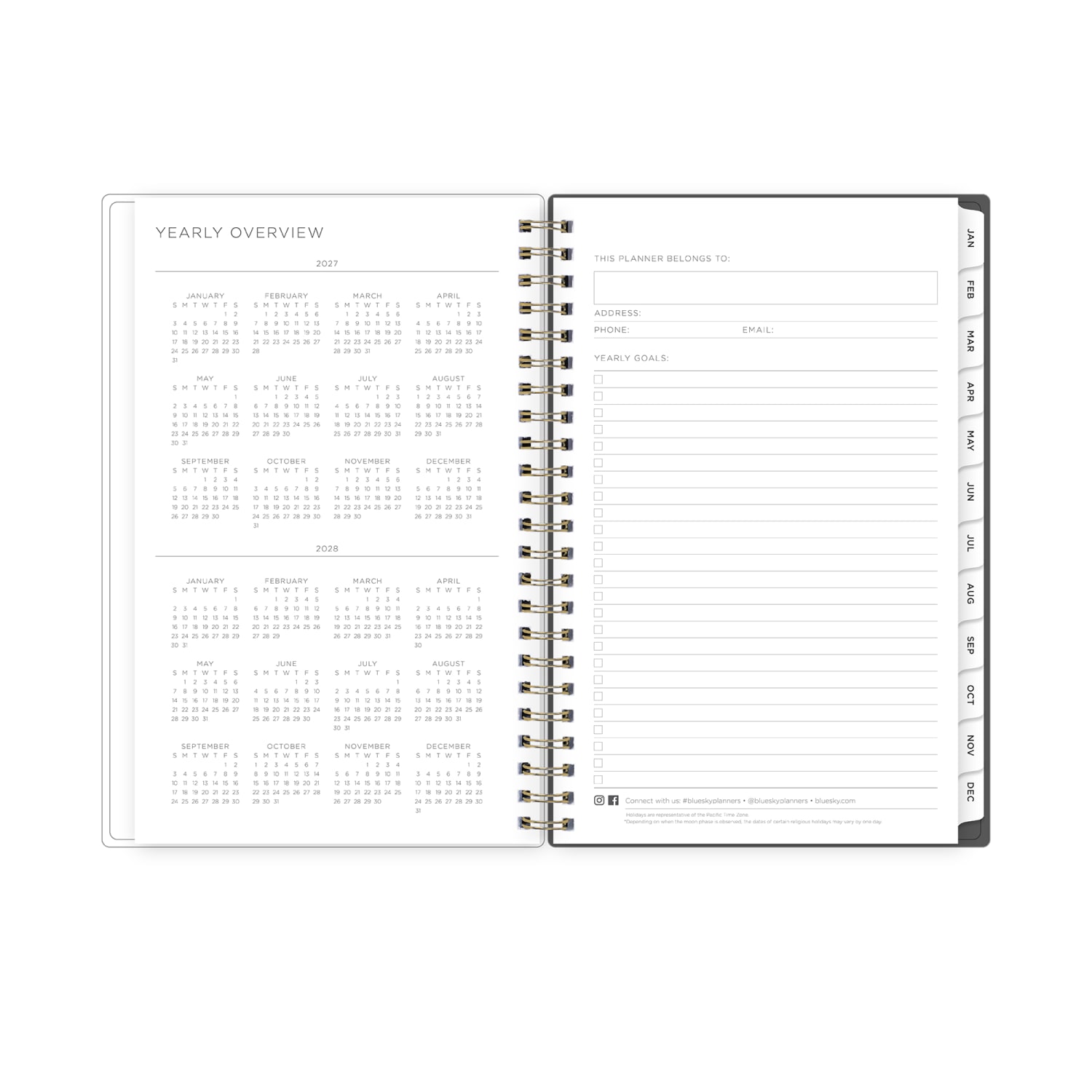 2027 Blue Sky Midnight Garden Weekly/Monthly Planning Calendar, 5x8, 0%, PP, Jan-Dec, RY27 - Image 6