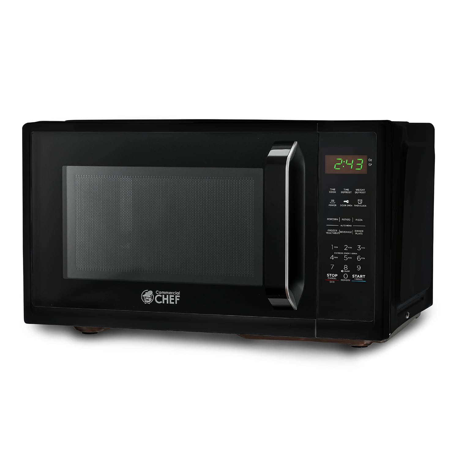 Commercial Chef 0.9 Cu. Ft. Countertop Microwave, Black